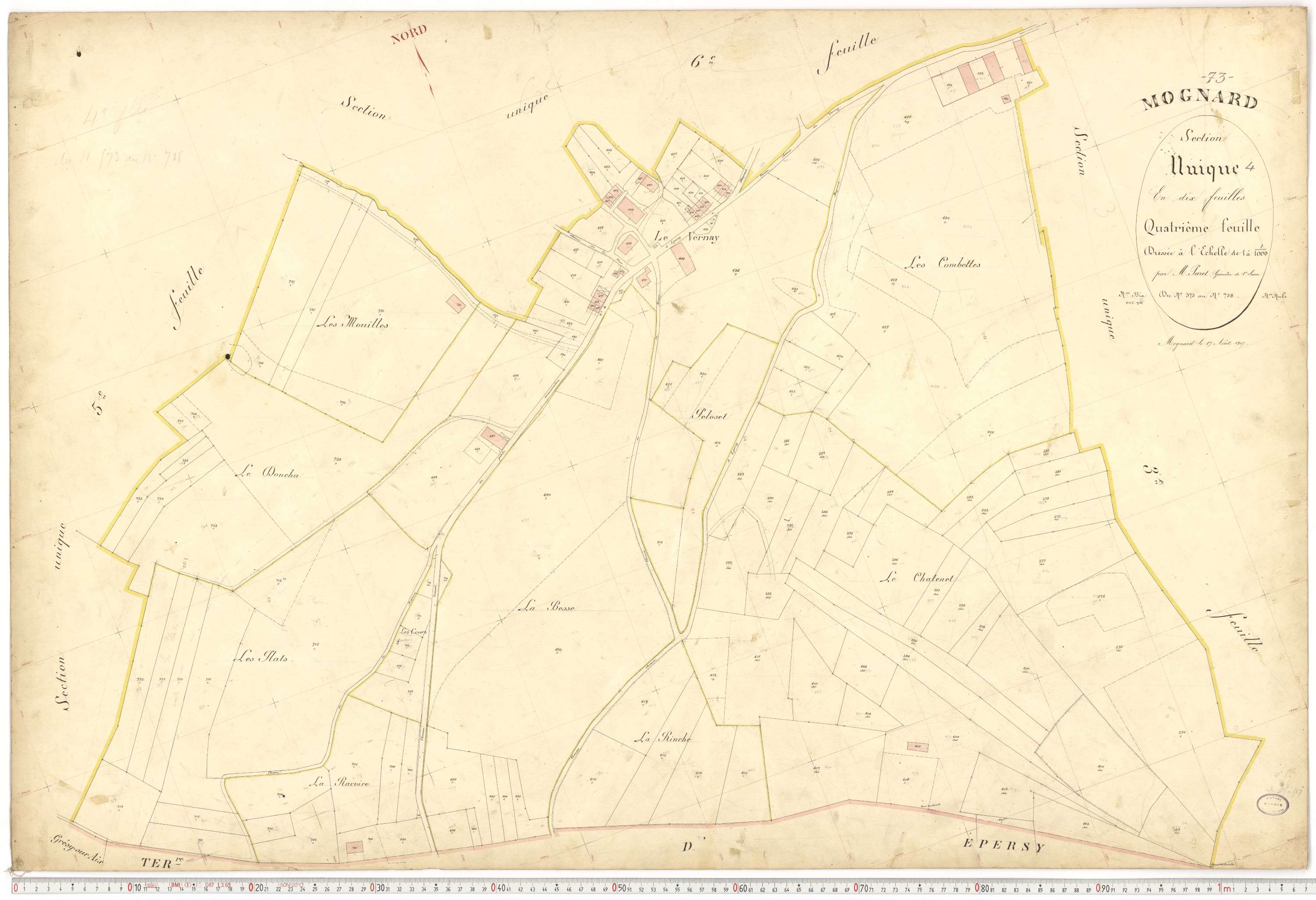 Mognard - Plans cadastraux du premier cadastre français.