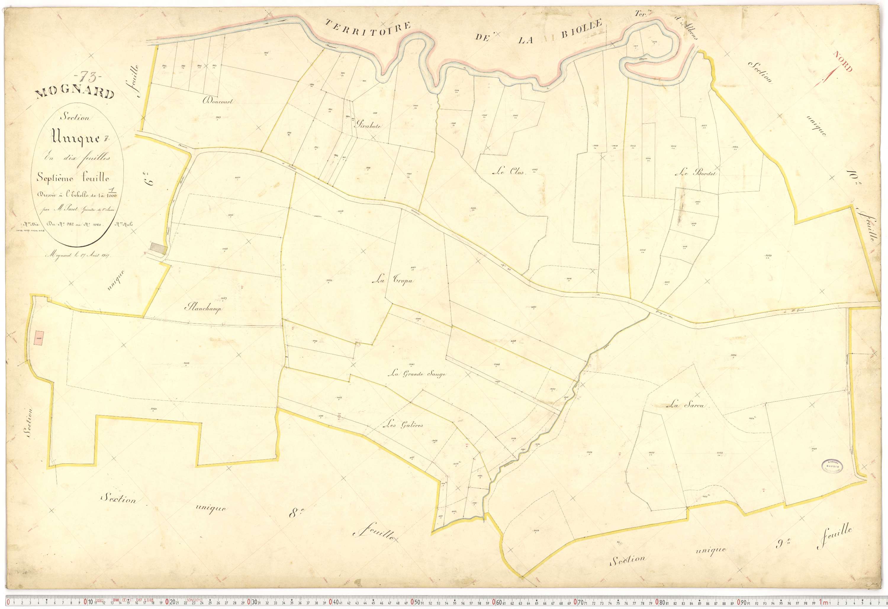 Mognard - Plans cadastraux du premier cadastre français.