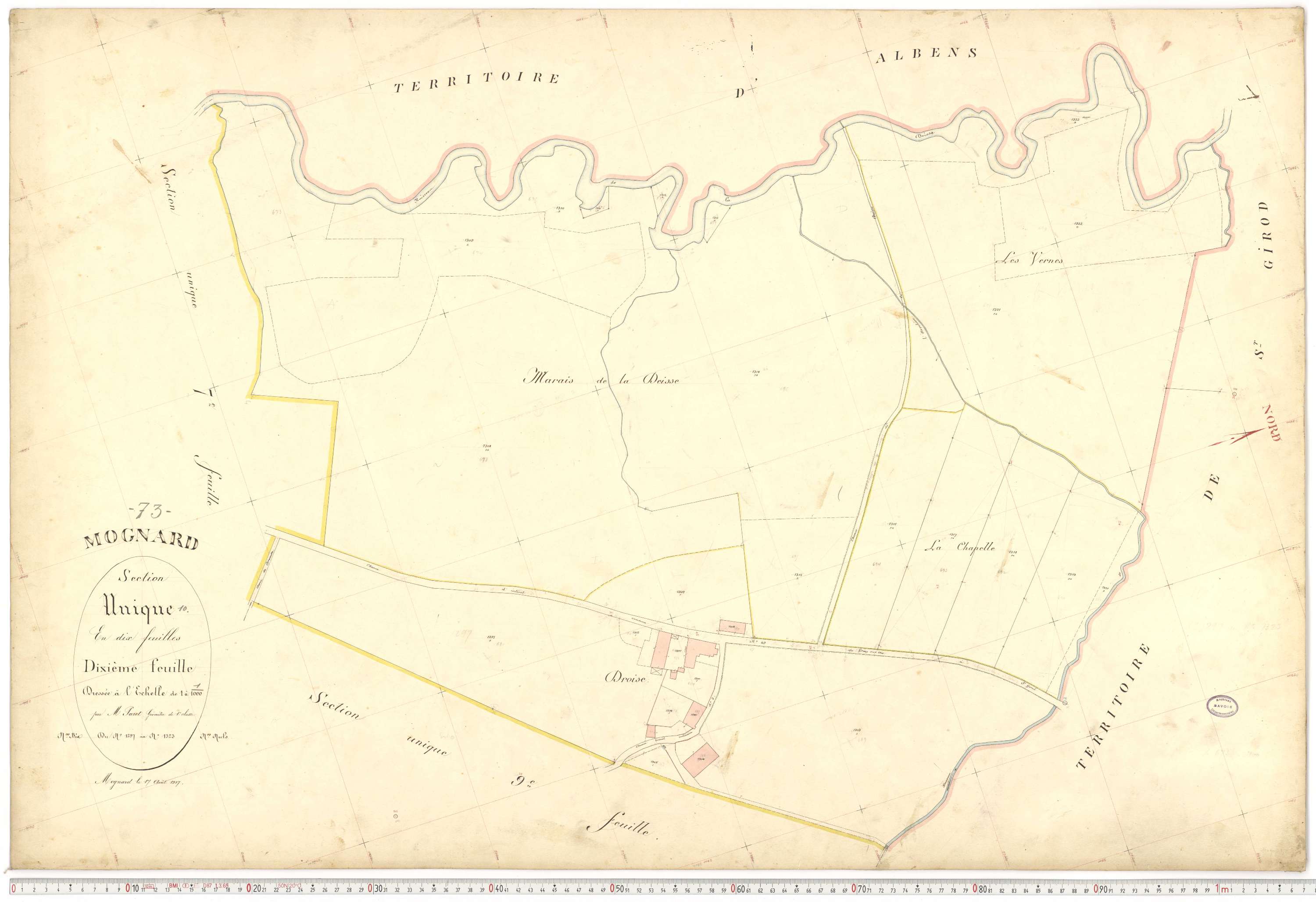Mognard - Plans cadastraux du premier cadastre français.
