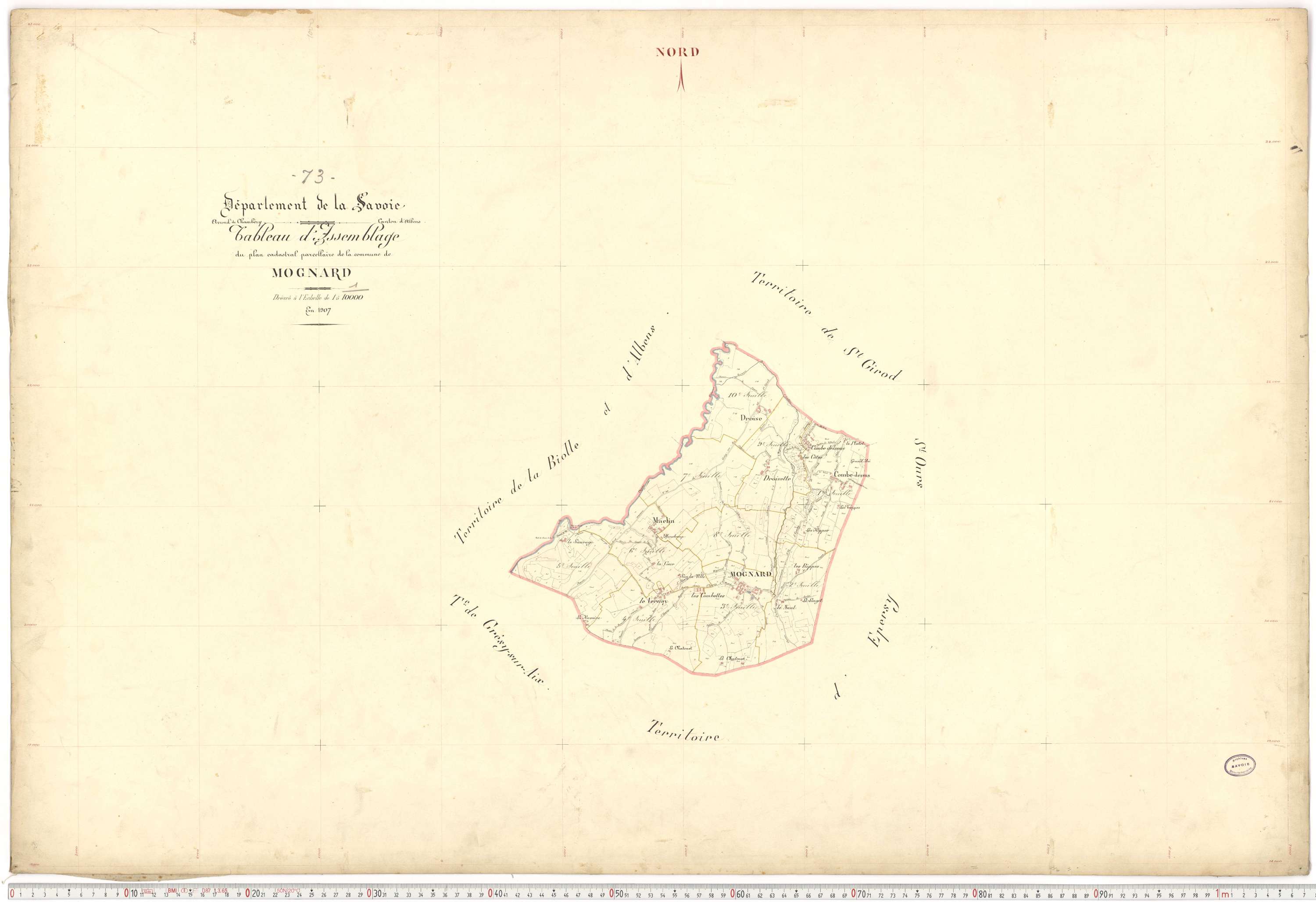 Mognard - Plans cadastraux du premier cadastre français.
