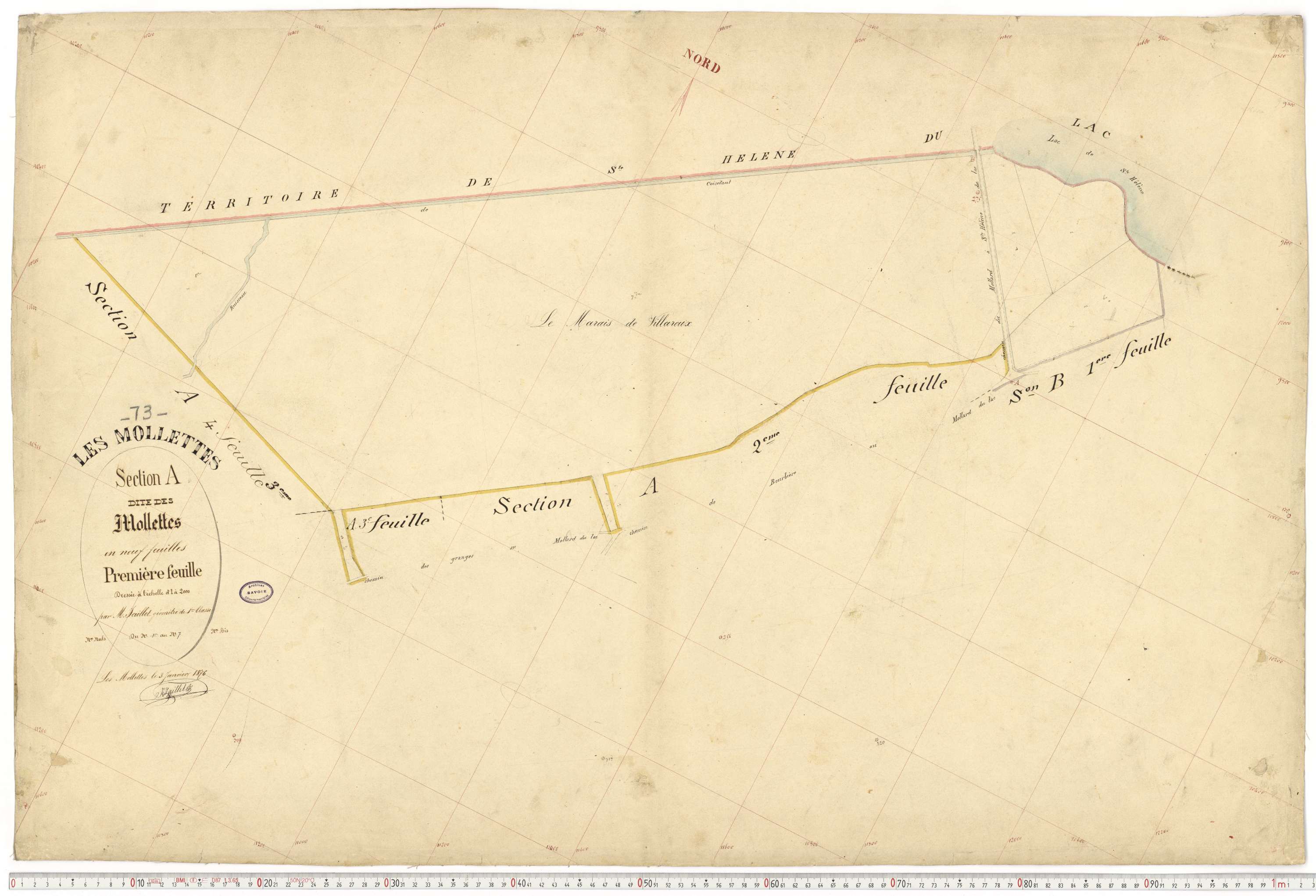Mollettes - Plans cadastraux du premier cadastre français.