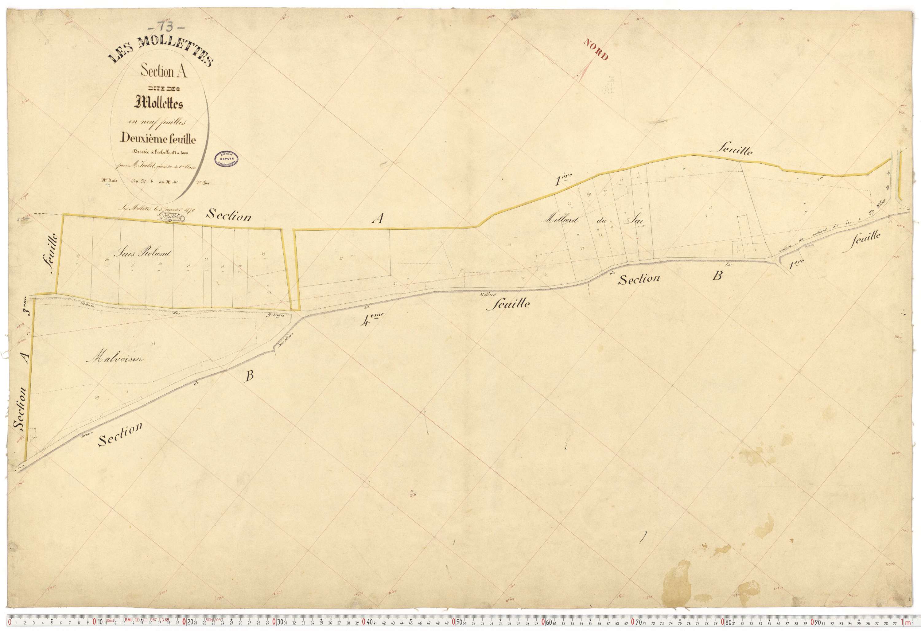 Mollettes - Plans cadastraux du premier cadastre français.