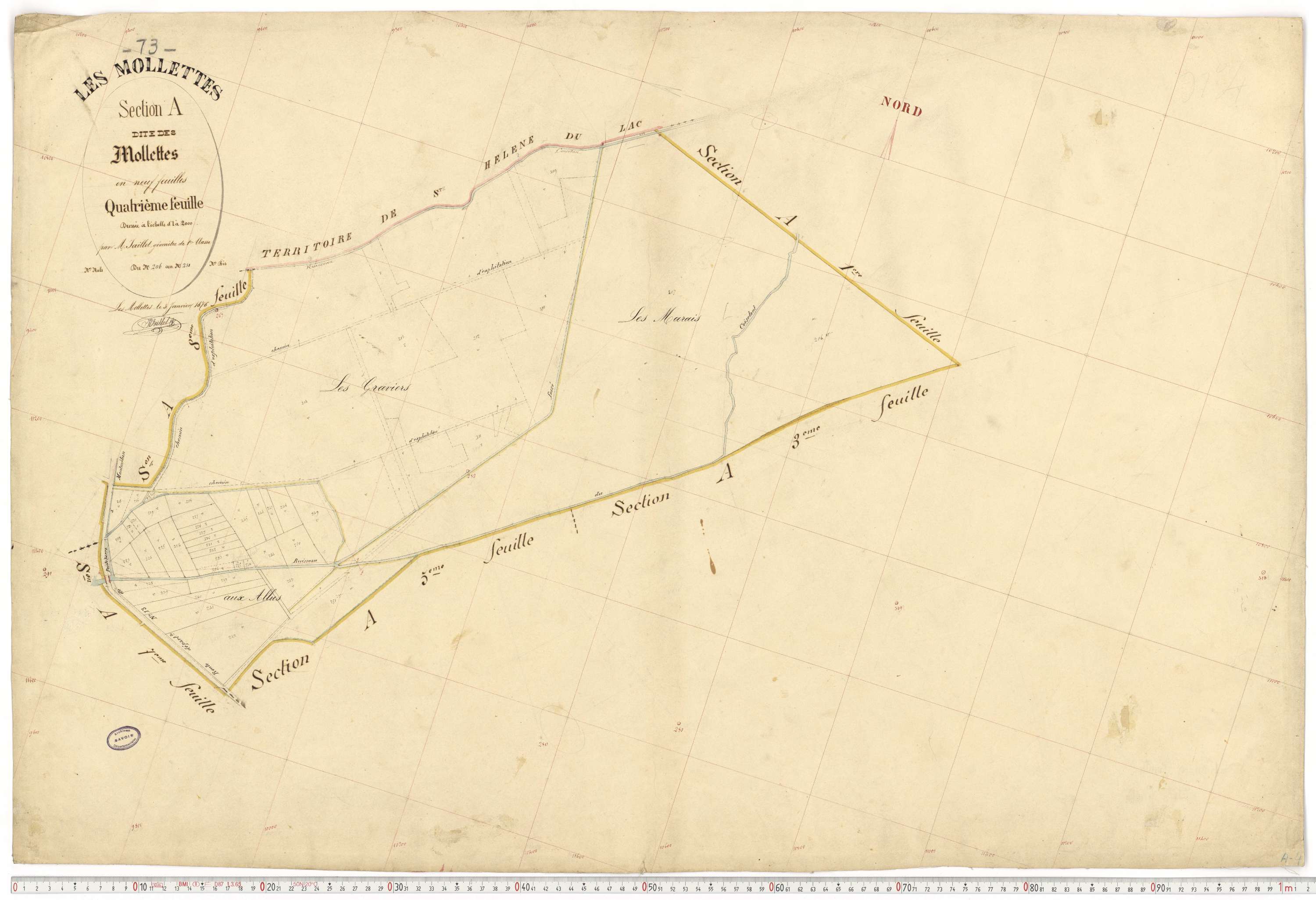 Mollettes - Plans cadastraux du premier cadastre français.