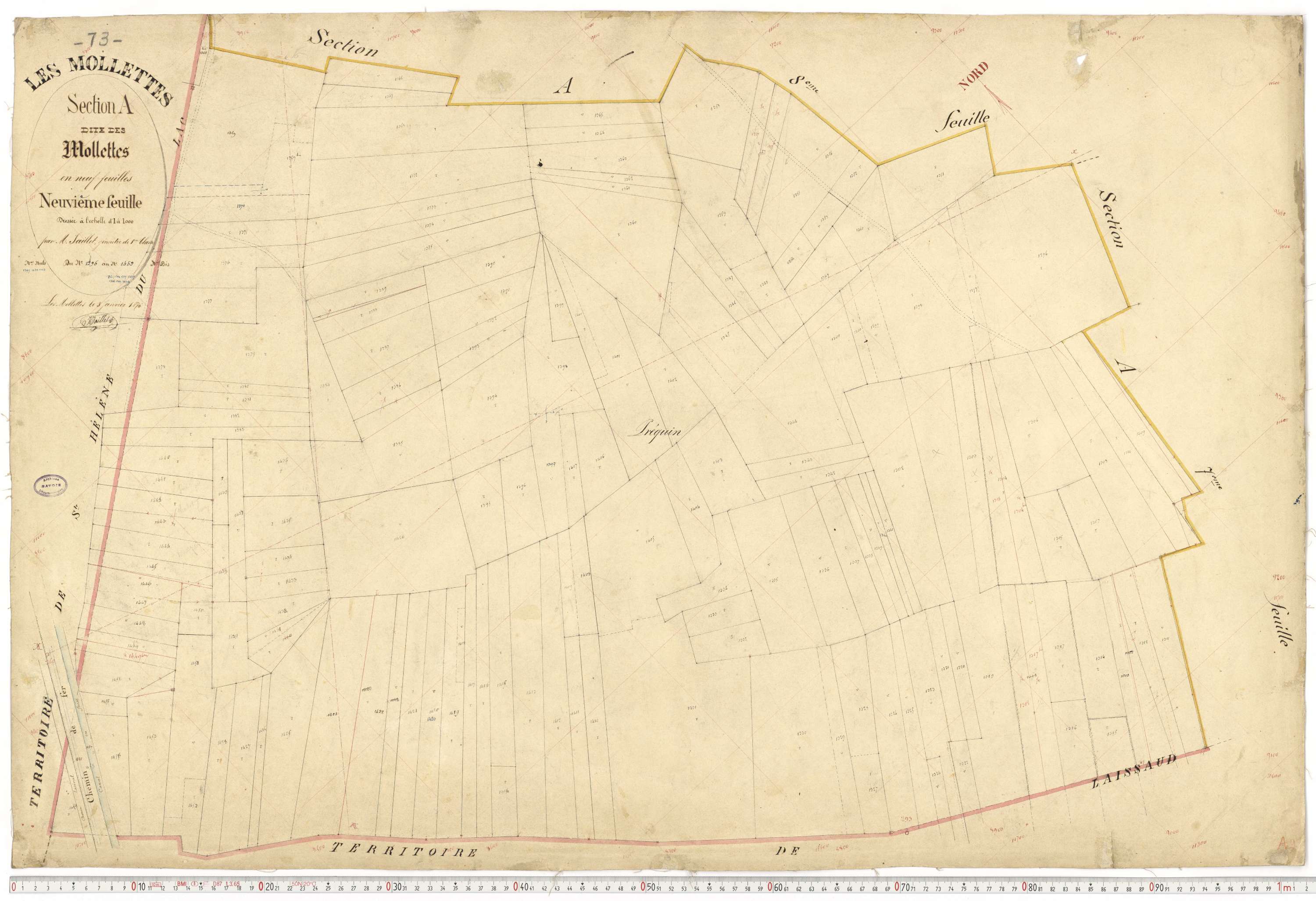 Mollettes - Plans cadastraux du premier cadastre français.