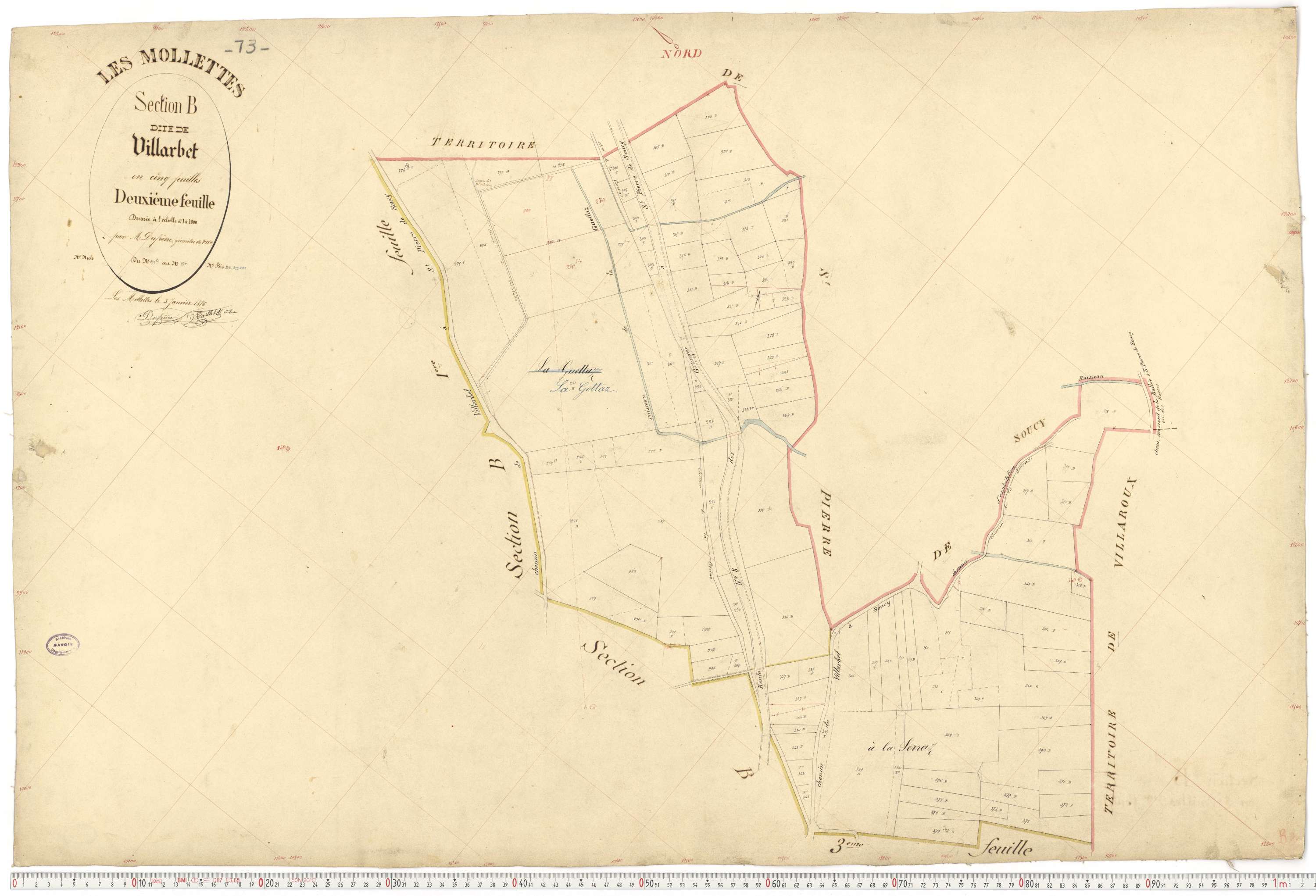 Mollettes - Plans cadastraux du premier cadastre français.