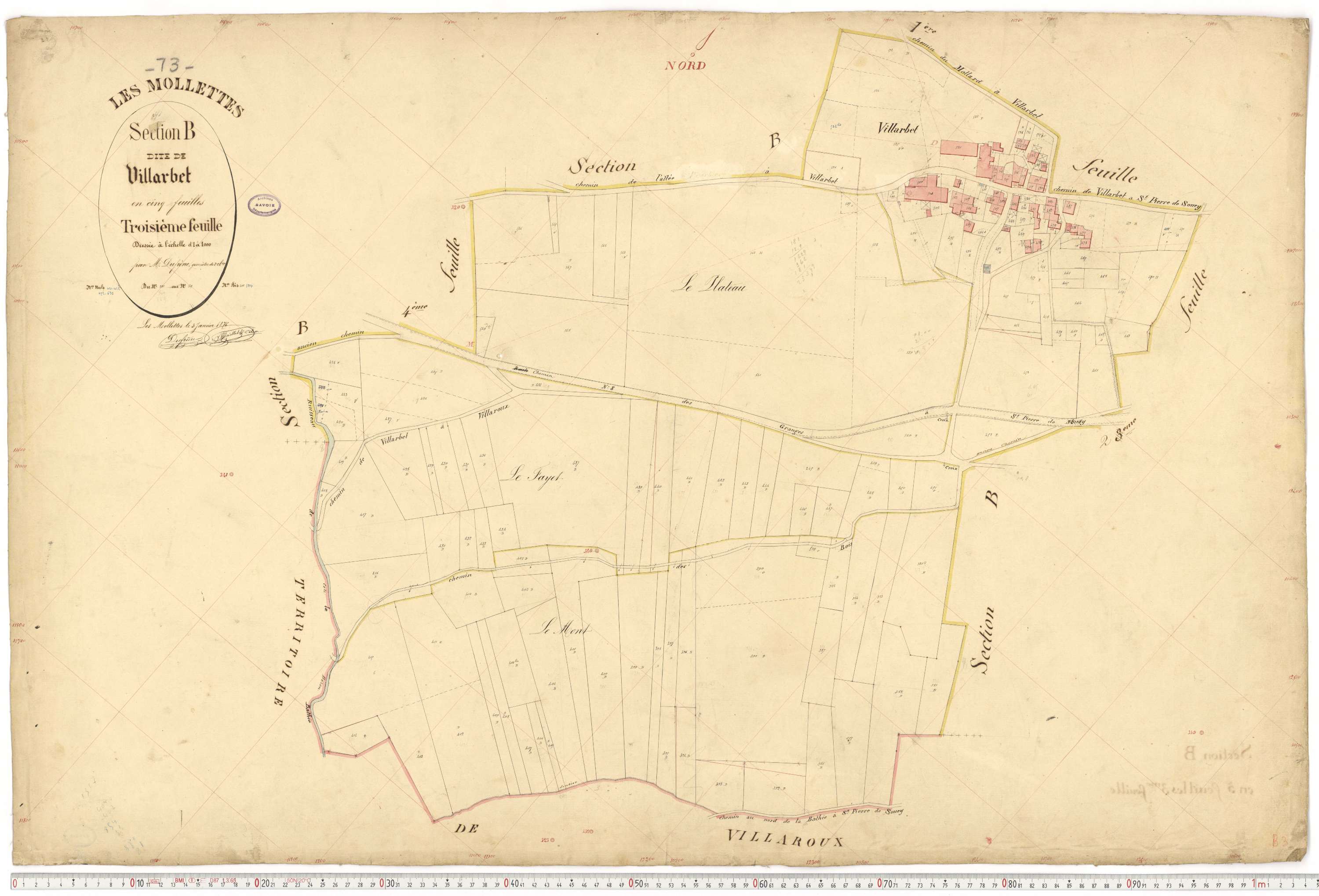 Mollettes - Plans cadastraux du premier cadastre français.
