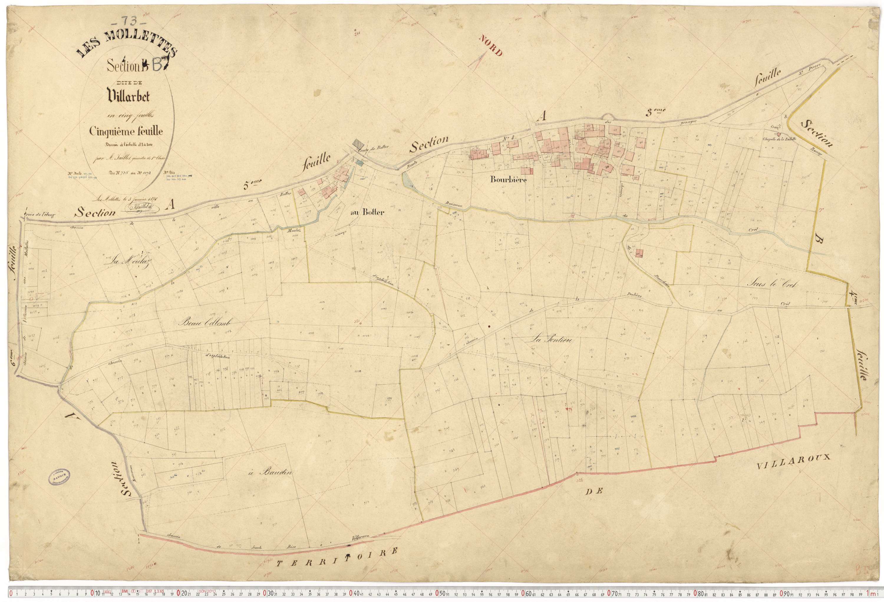 Mollettes - Plans cadastraux du premier cadastre français.