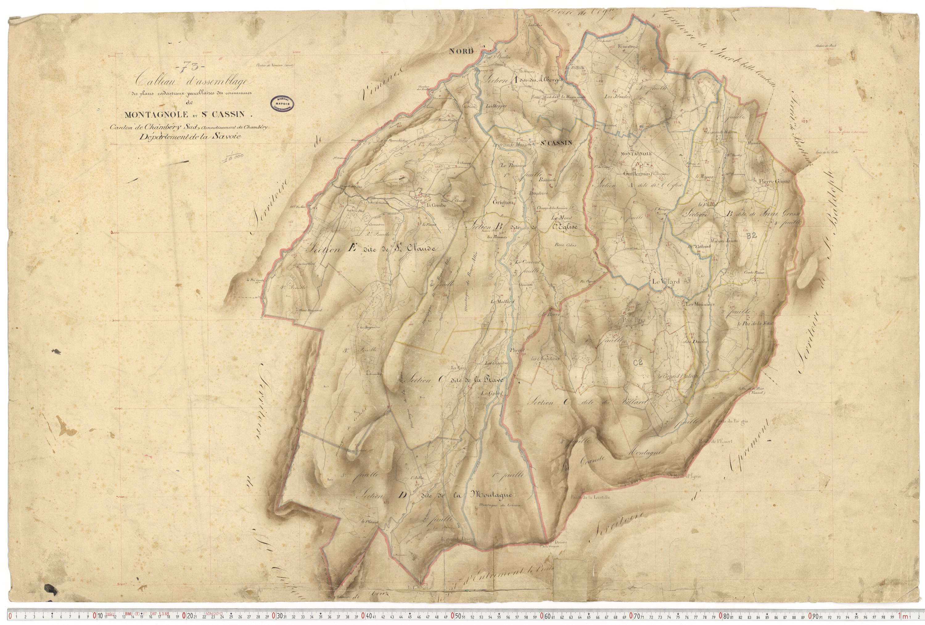 Montagnole - Cadastre français (1864).