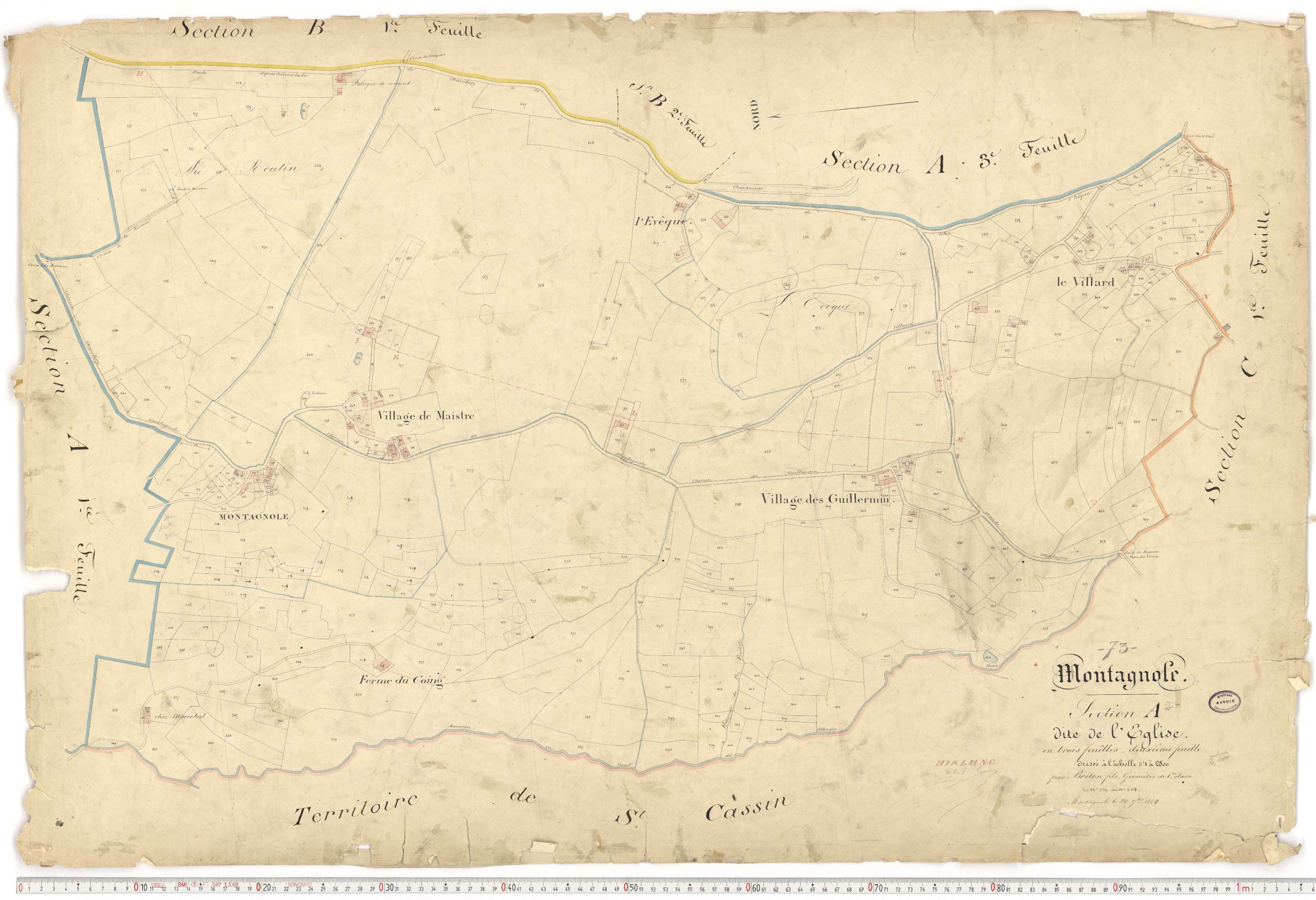 Montagnole - Cadastre français (1864).