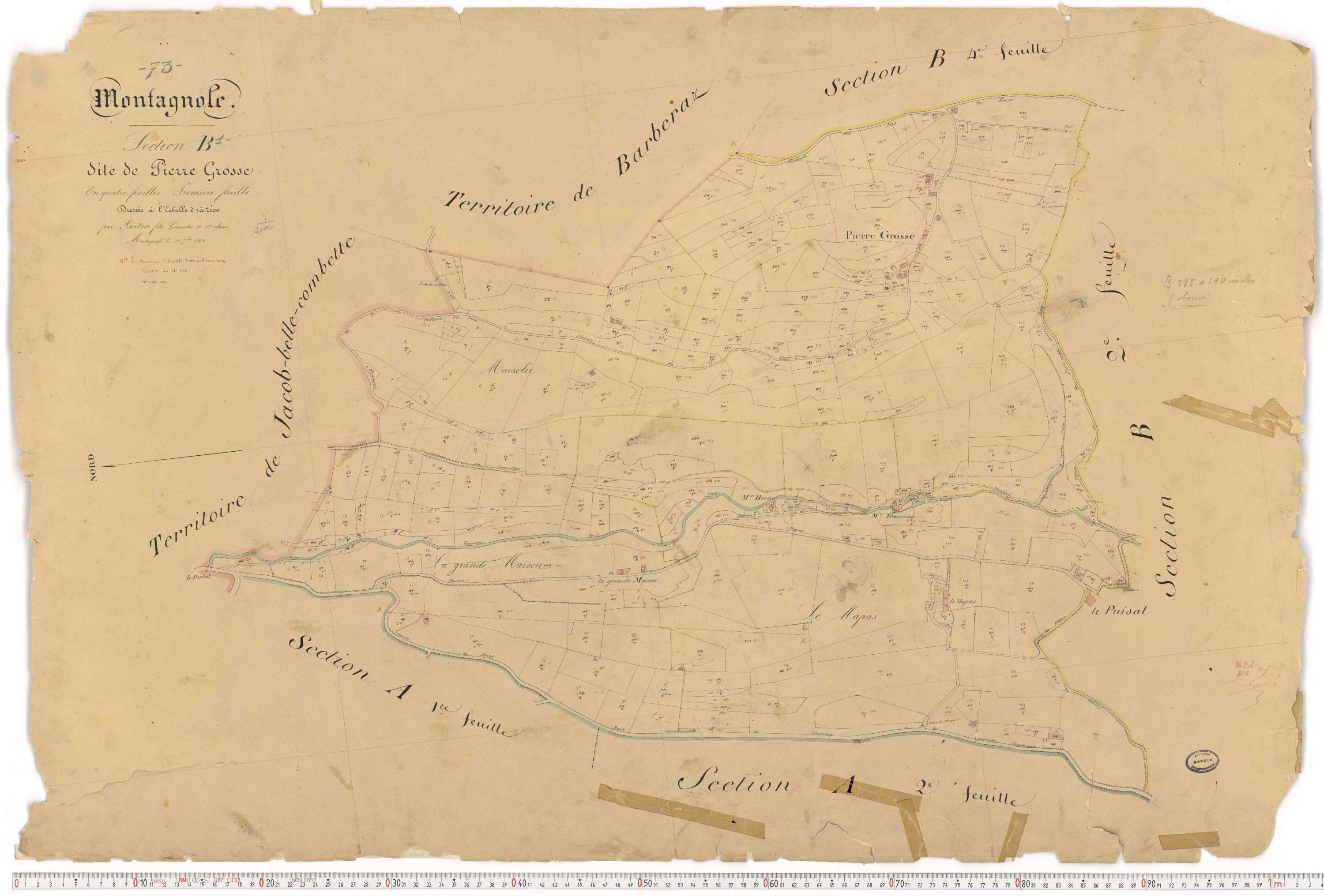 Montagnole - Cadastre français (1864).