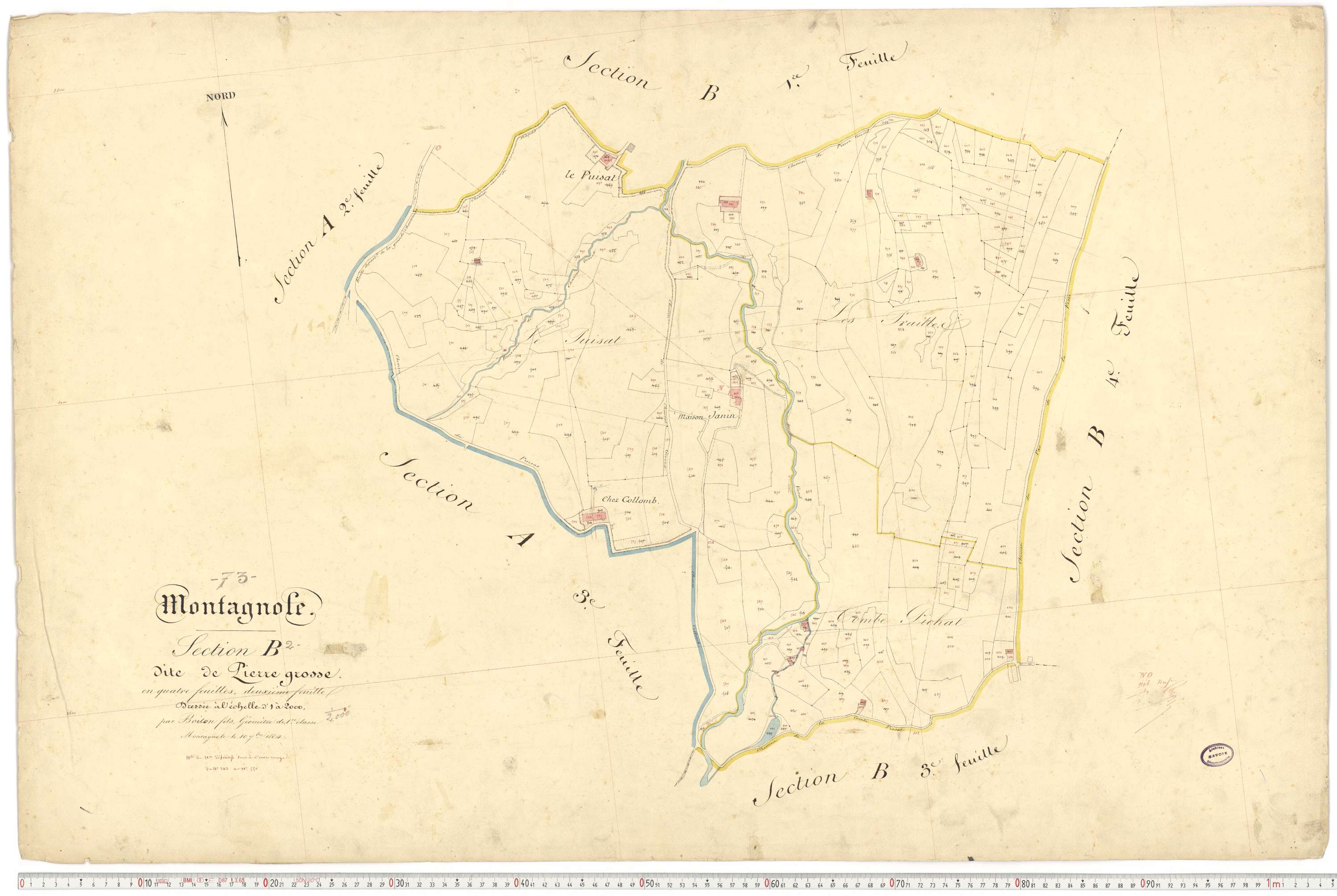 Montagnole - Cadastre français (1864).