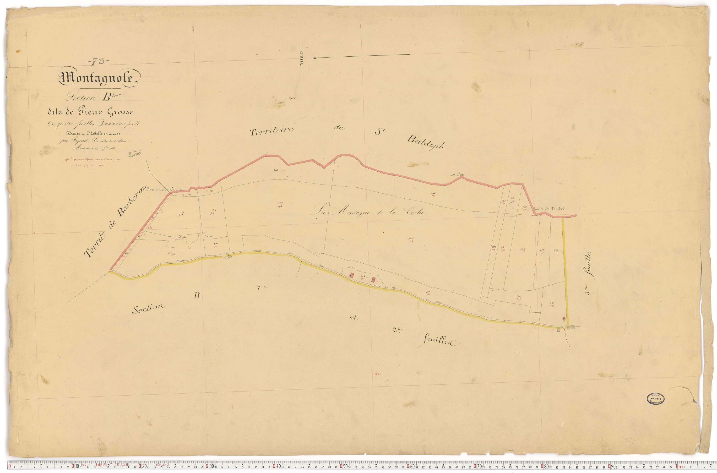 Montagnole - Cadastre français (1864).