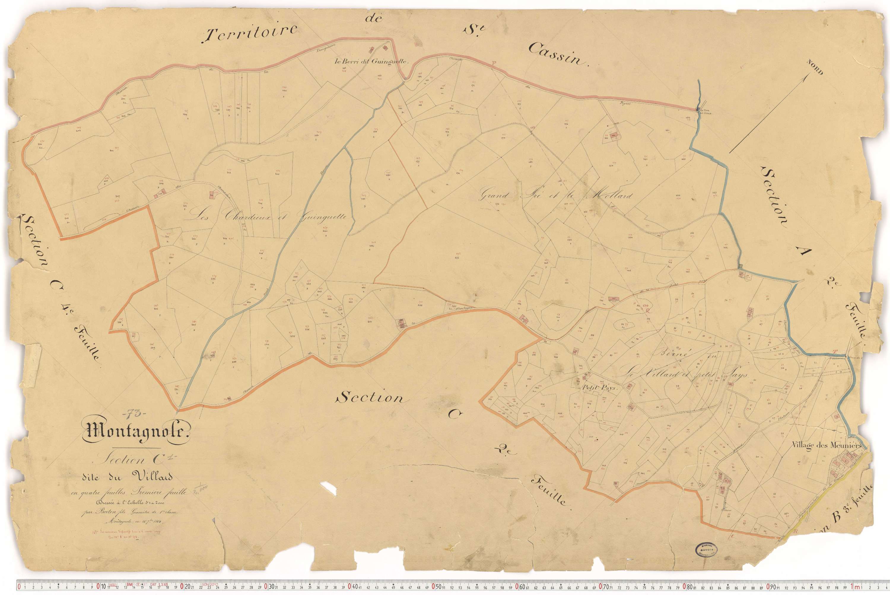 Montagnole - Cadastre français (1864).