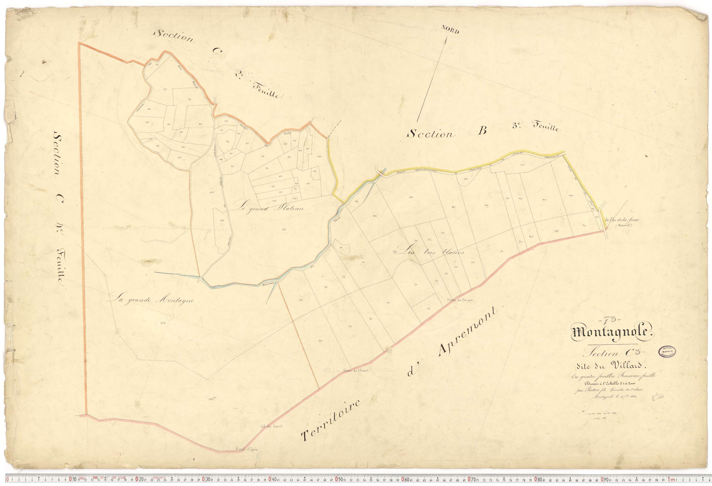 Montagnole - Cadastre français (1864).