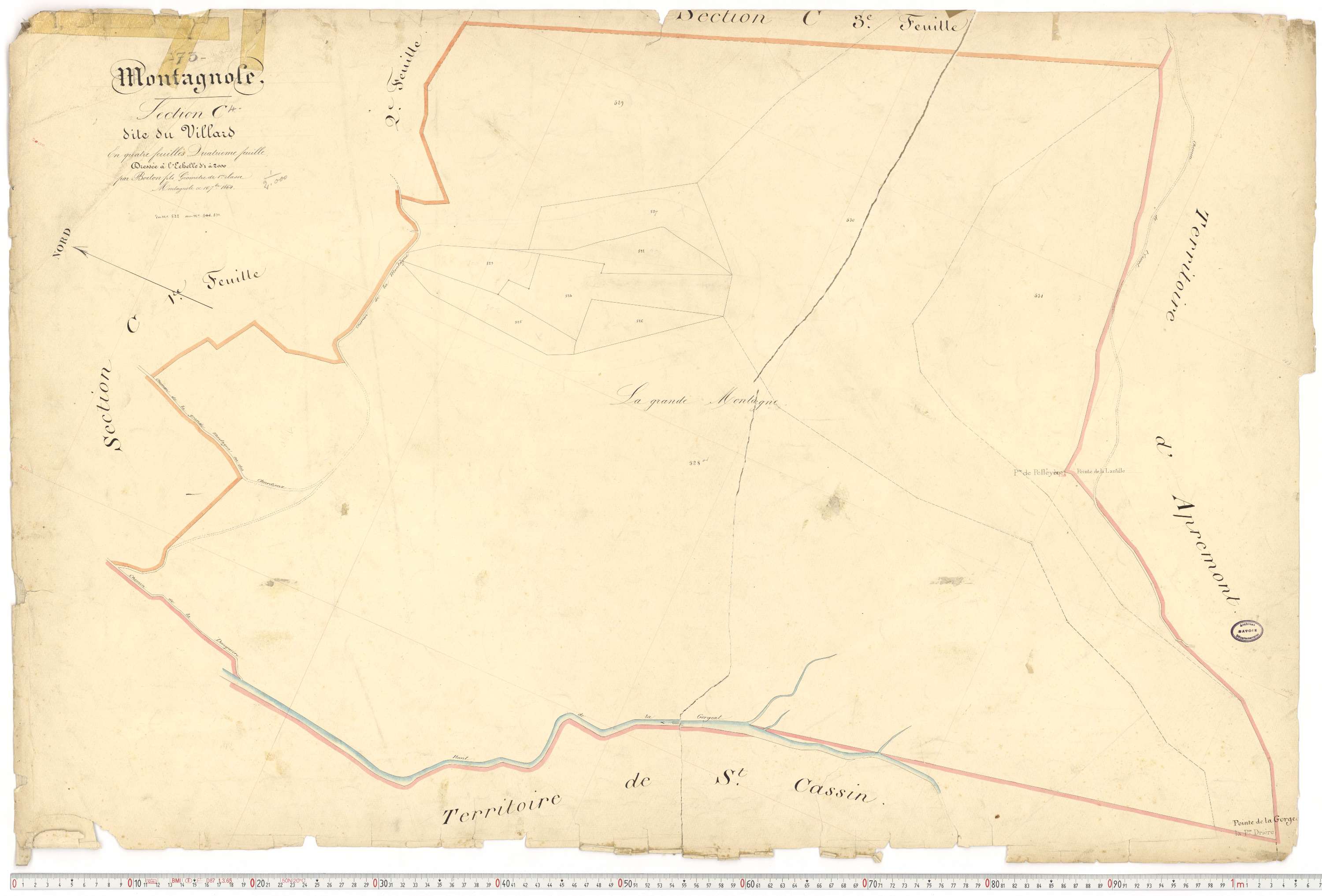 Montagnole - Cadastre français (1864).