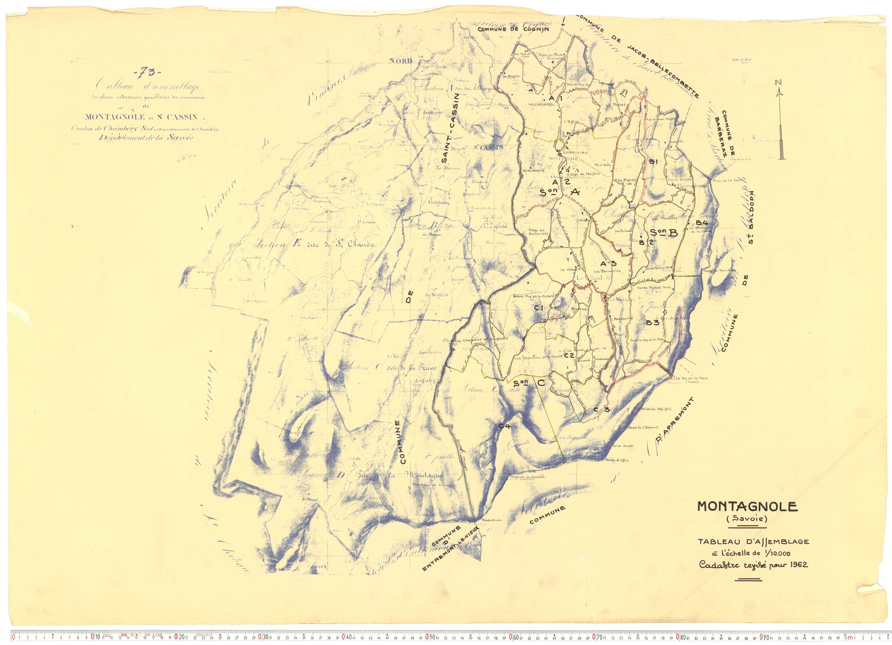 Montagnole - Cadastre rénové, version de travail (1962).
