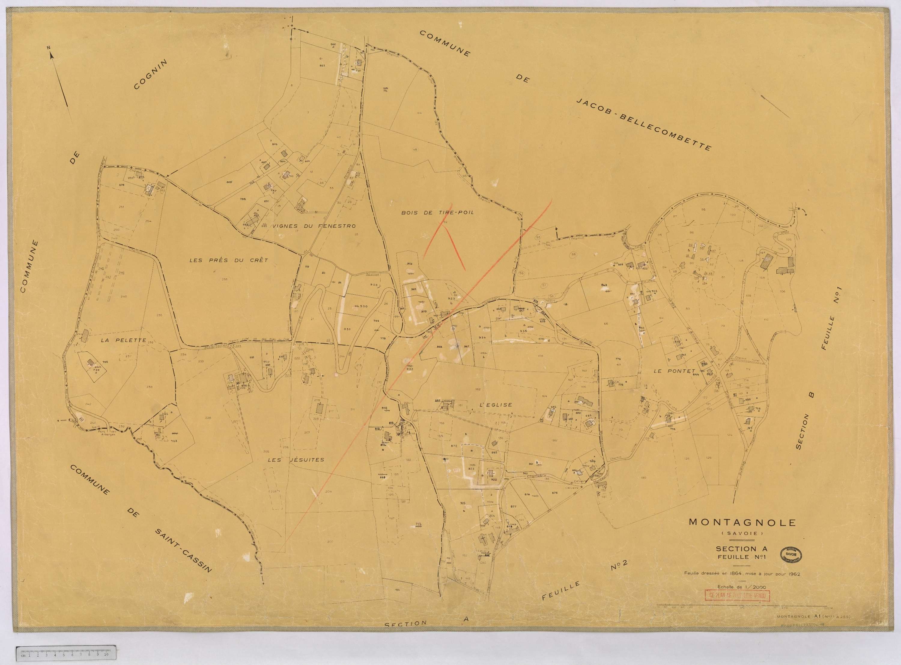 Montagnole - Cadastre rénové, version définitive (1962).