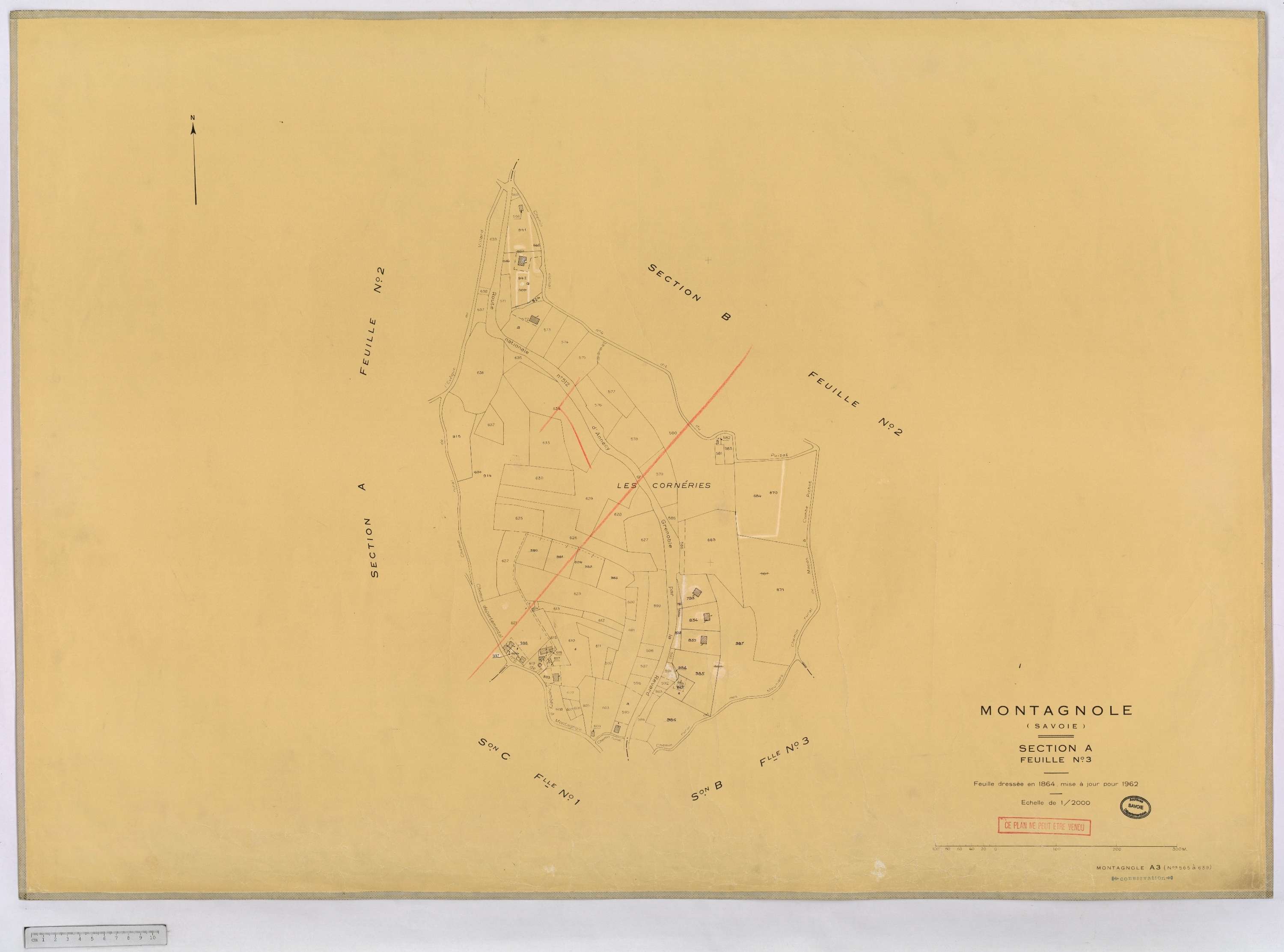 Montagnole - Cadastre rénové, version définitive (1962).