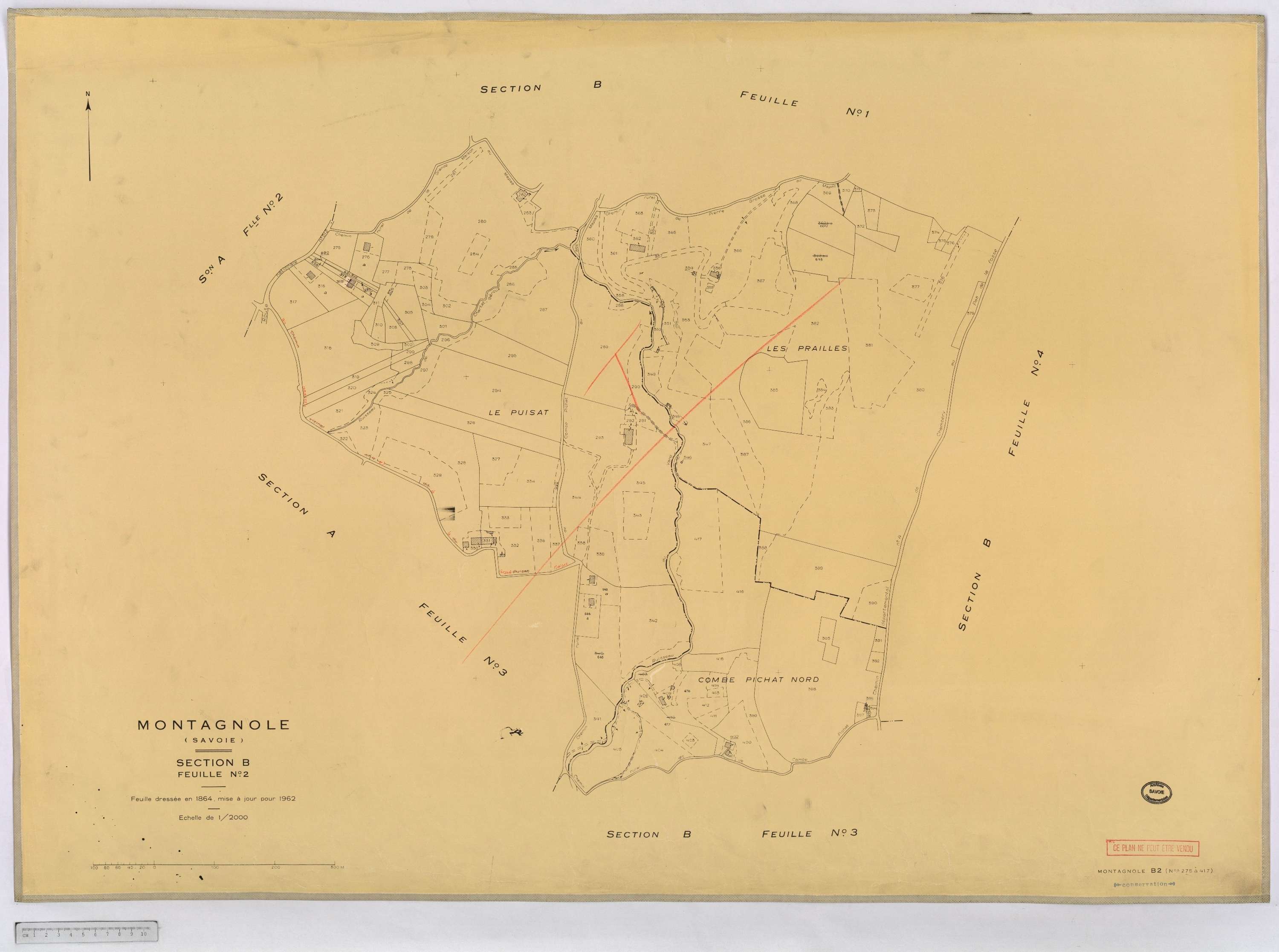 Montagnole - Cadastre rénové, version définitive (1962).