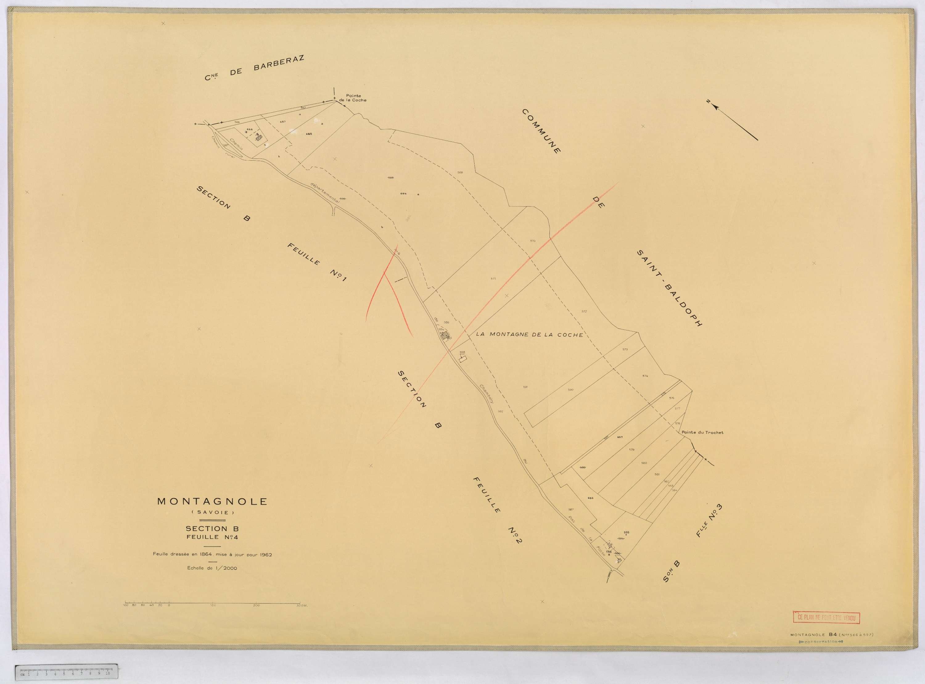 Montagnole - Cadastre rénové, version définitive (1962).