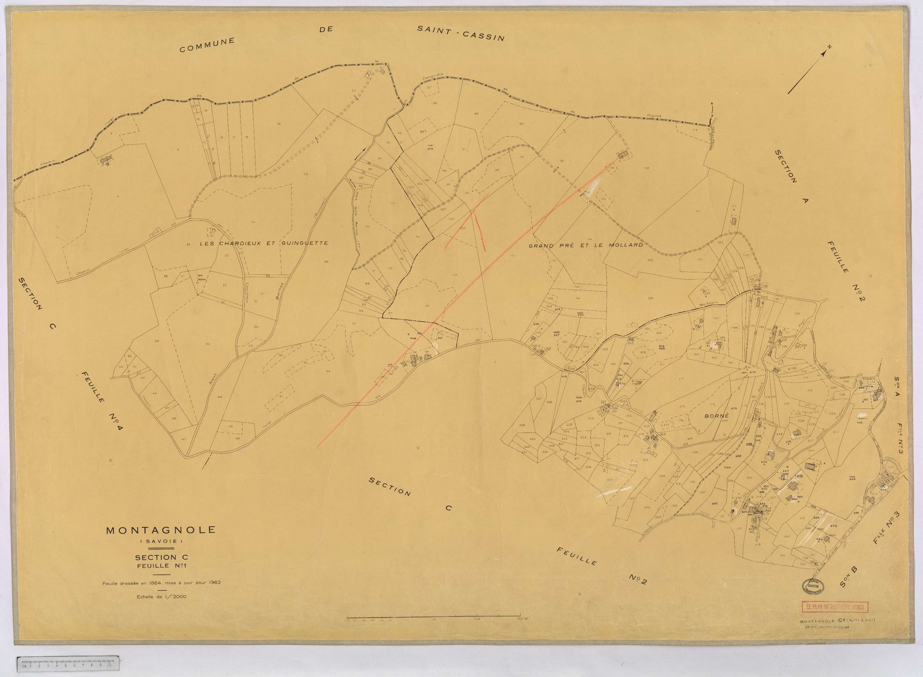 Montagnole - Cadastre rénové, version définitive (1962).