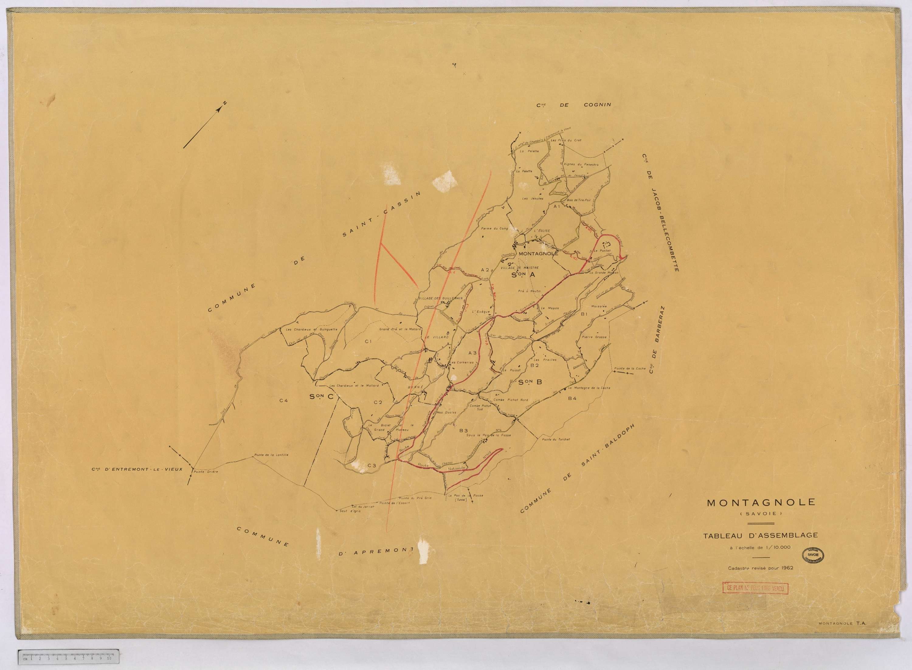 Montagnole - Cadastre rénové, version définitive (1962).