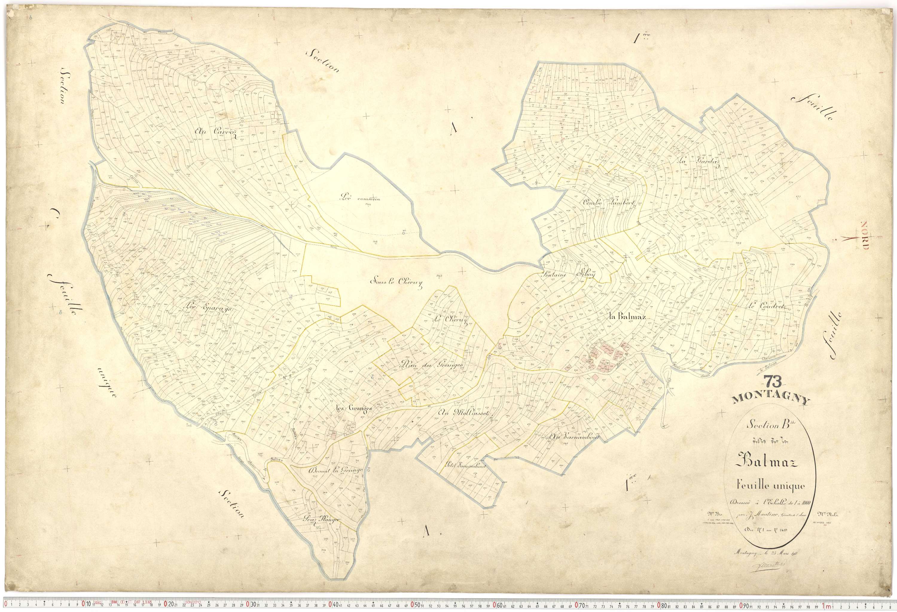 Montagny - Plans cadastraux du premier cadastre français.