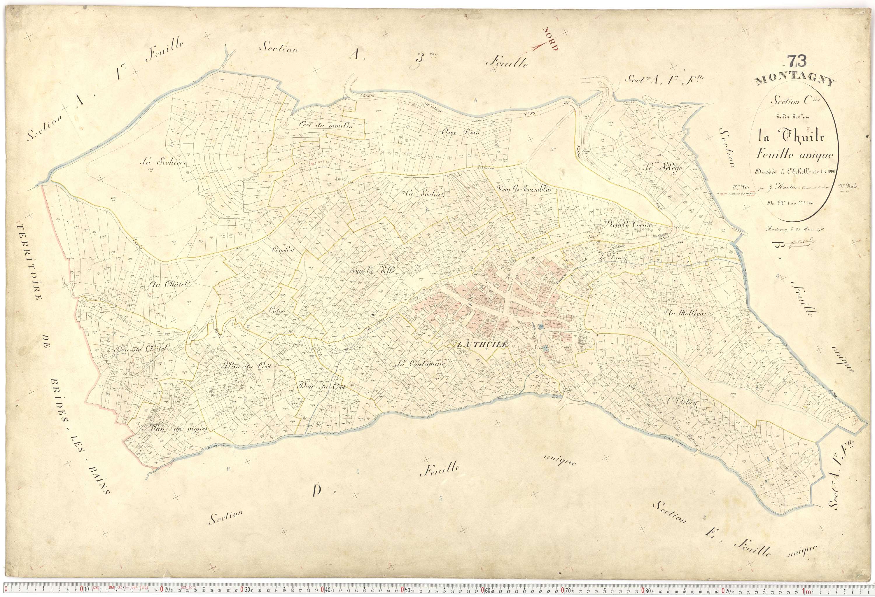 Montagny - Plans cadastraux du premier cadastre français.