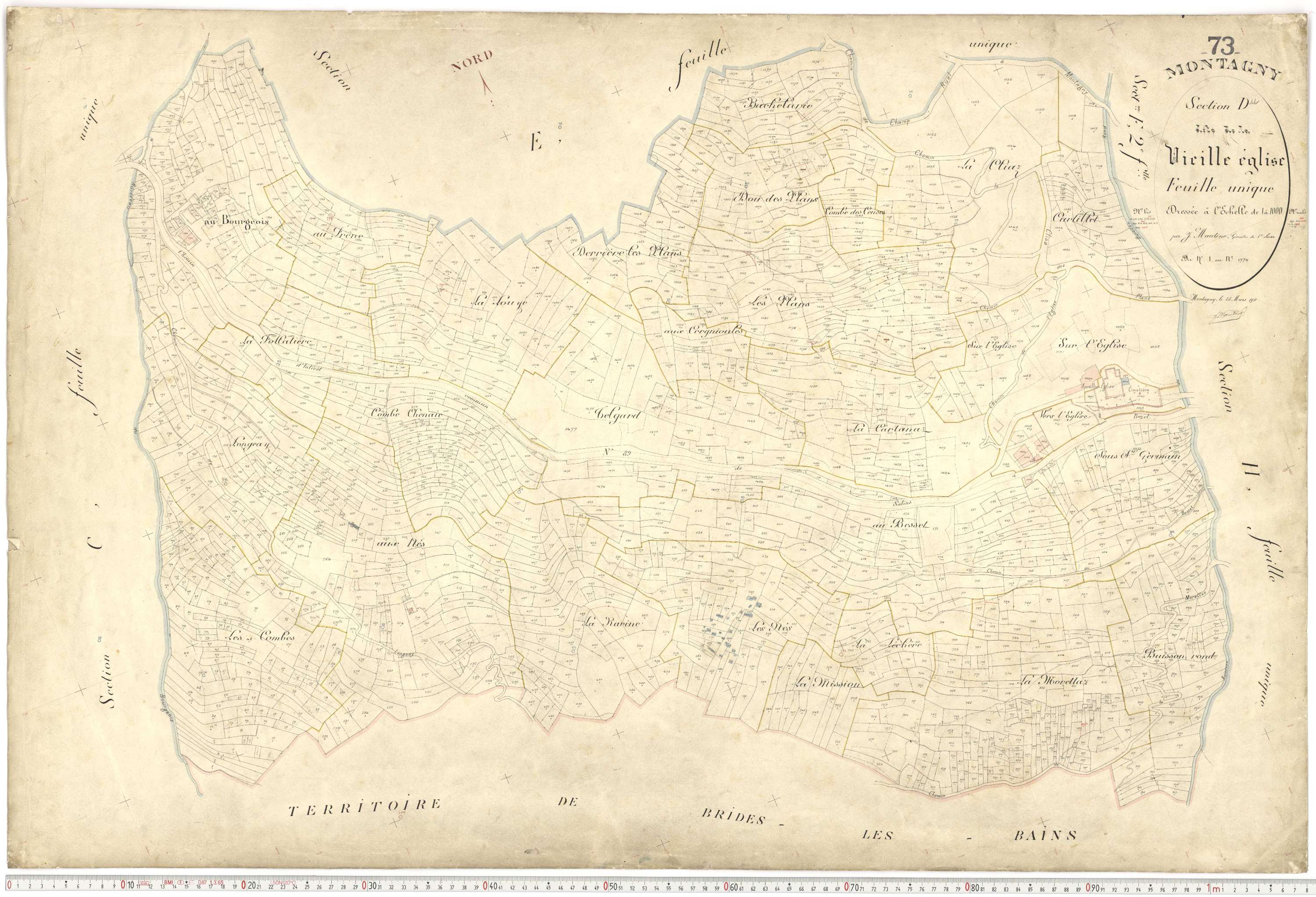 Montagny - Plans cadastraux du premier cadastre français.