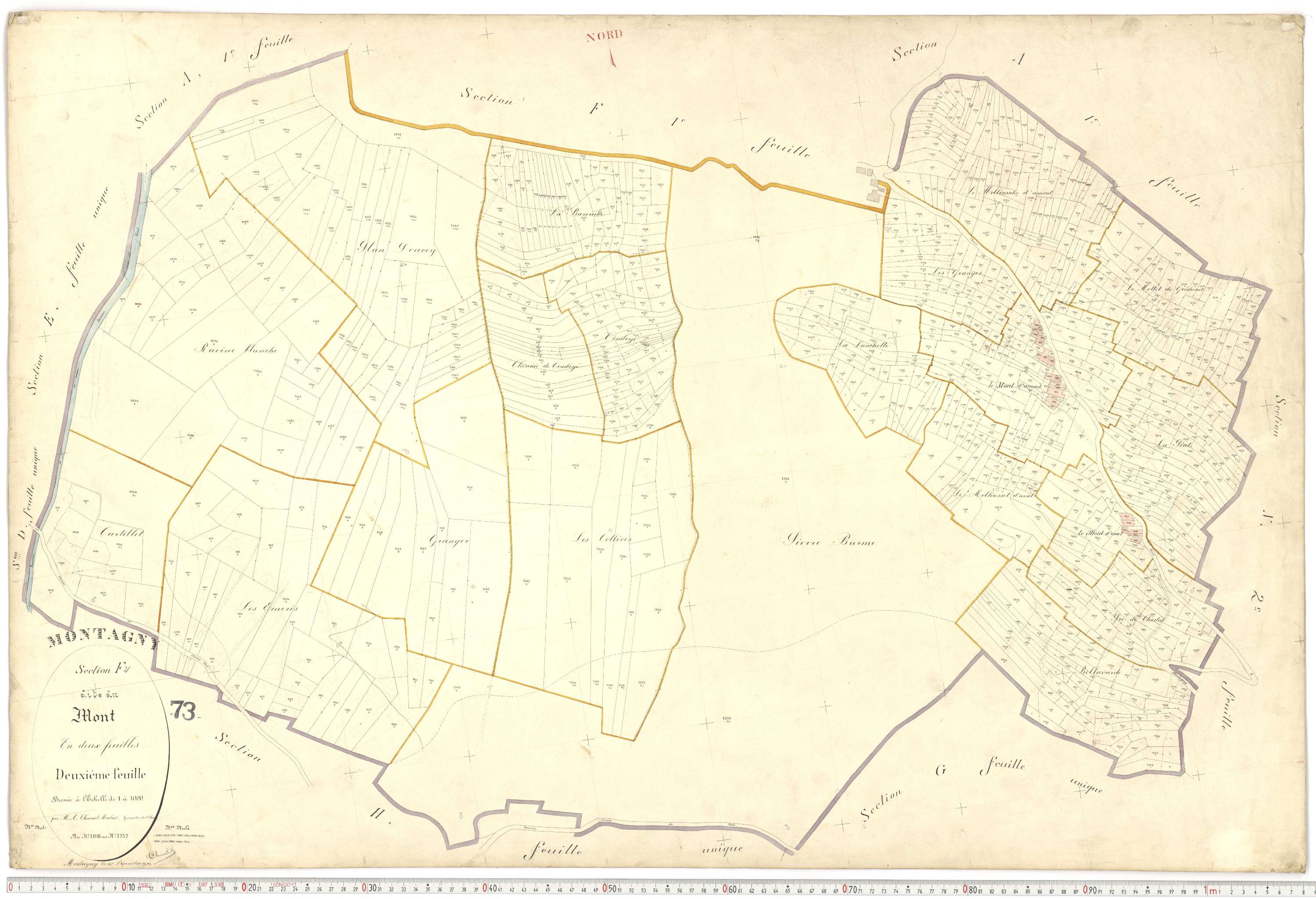 Montagny - Plans cadastraux du premier cadastre français.