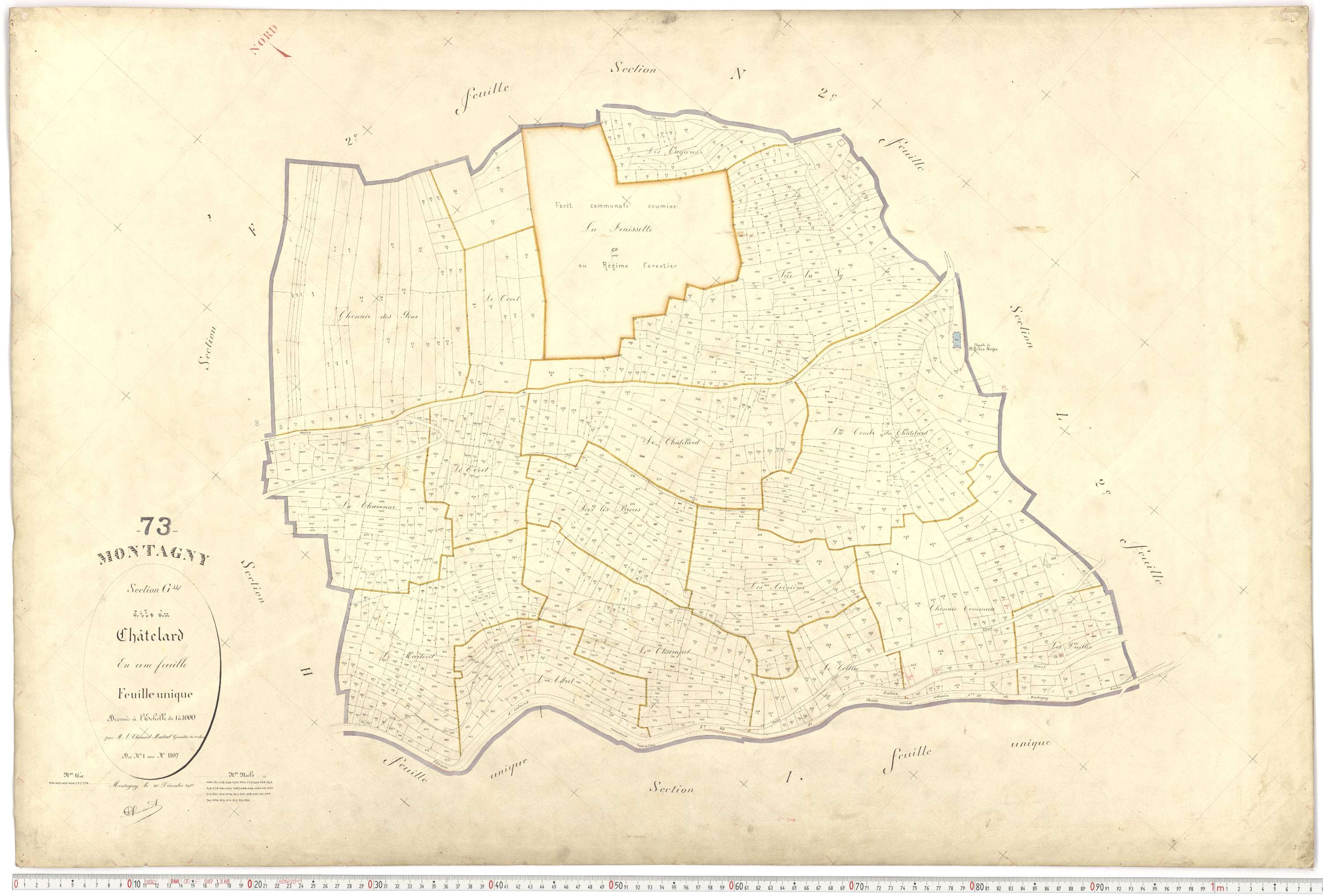 Montagny - Plans cadastraux du premier cadastre français.