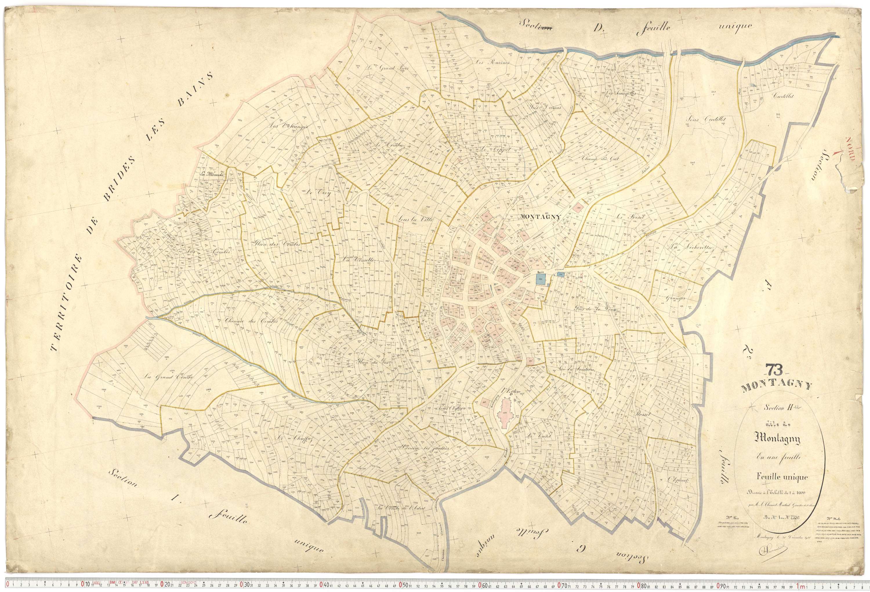 Montagny - Plans cadastraux du premier cadastre français.
