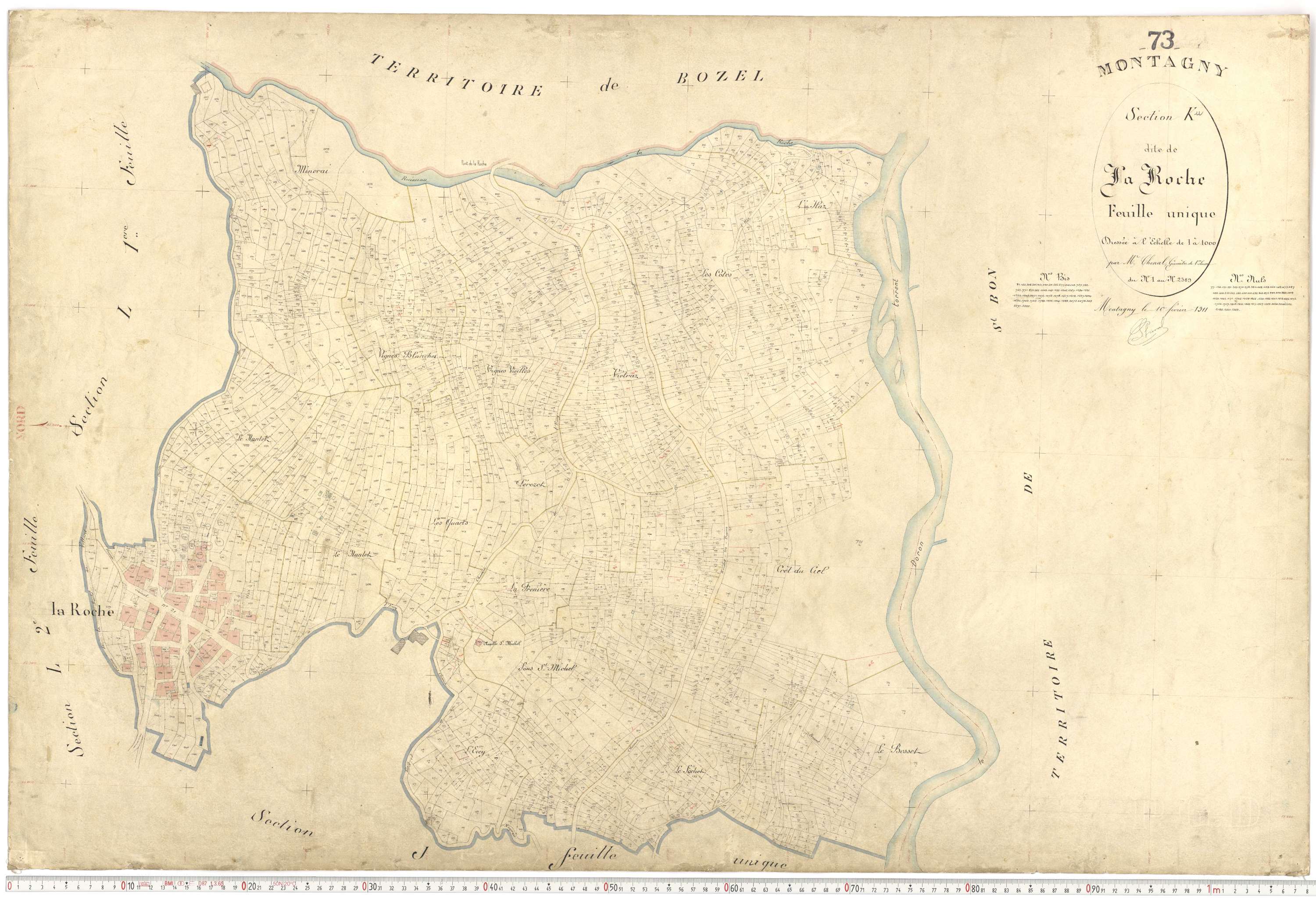 Montagny - Plans cadastraux du premier cadastre français.