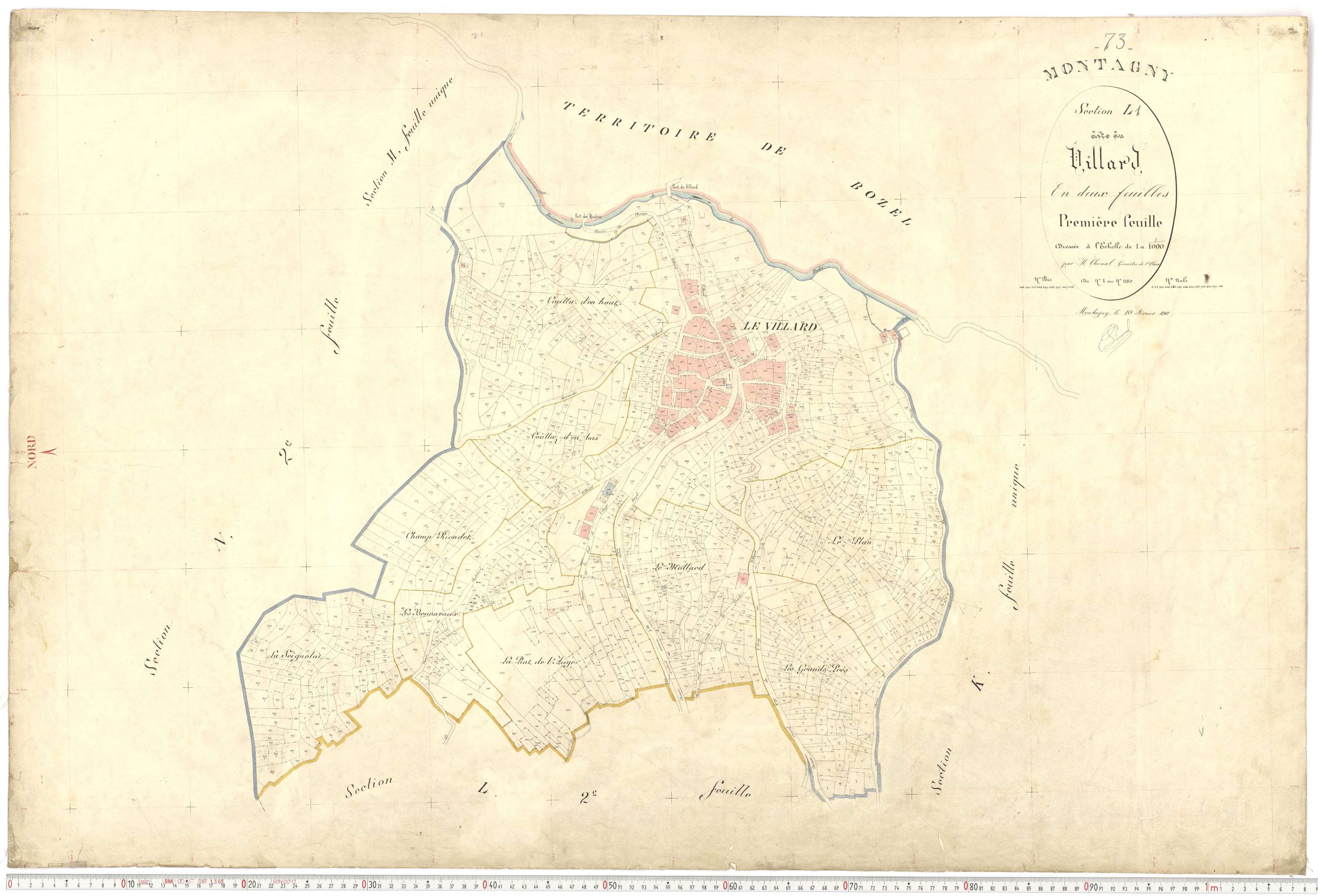 Montagny - Plans cadastraux du premier cadastre français.