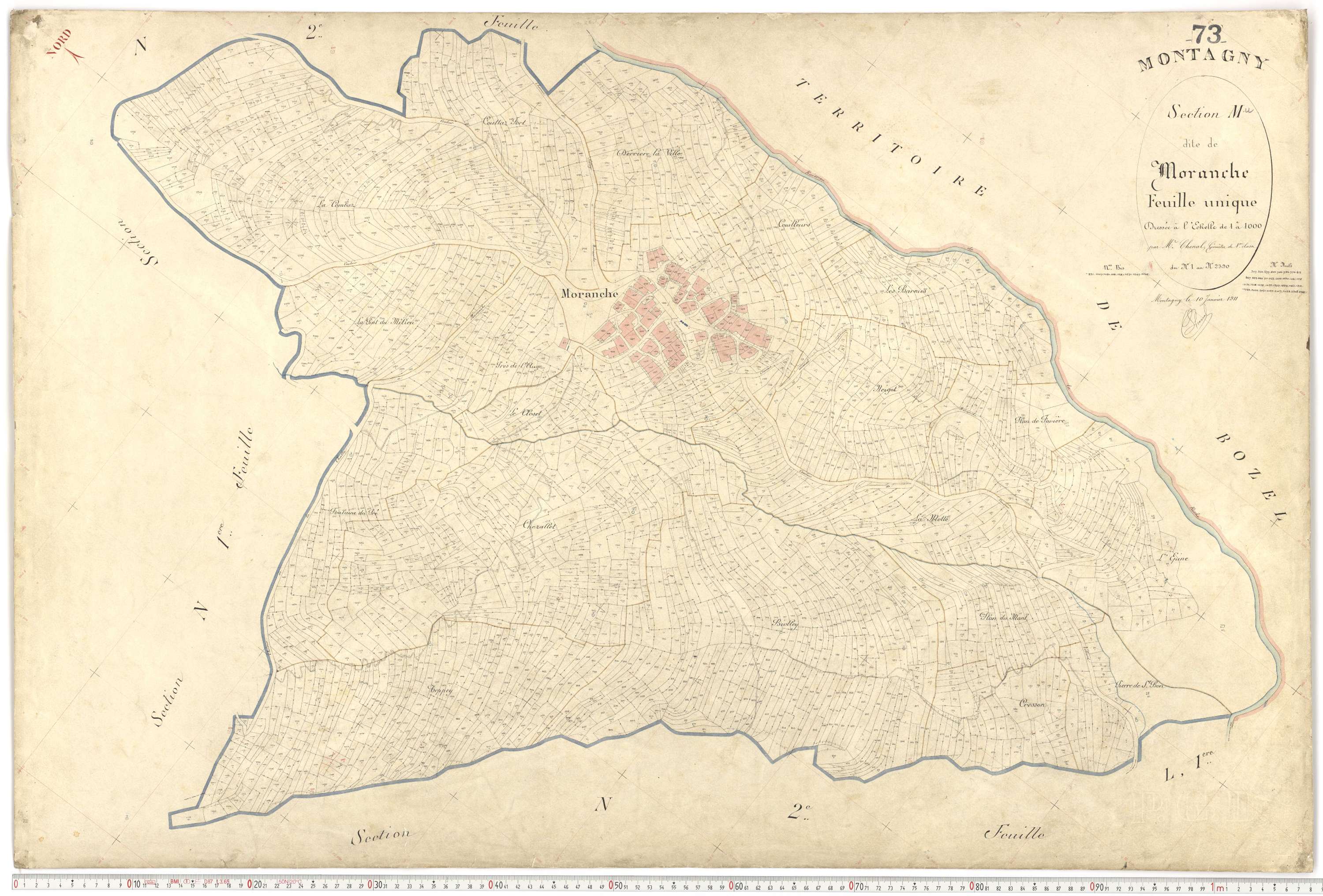 Montagny - Plans cadastraux du premier cadastre français.
