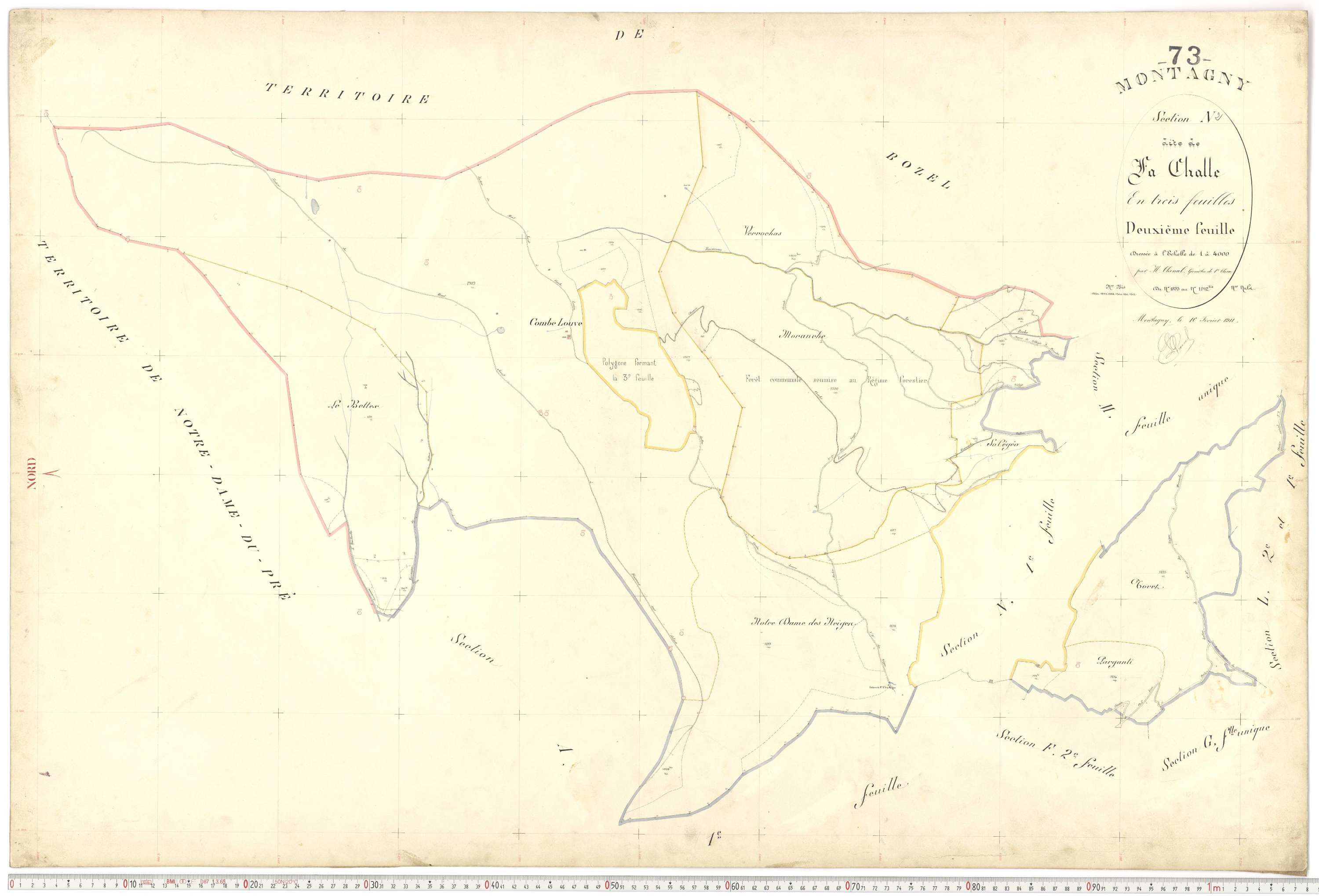 Montagny - Plans cadastraux du premier cadastre français.