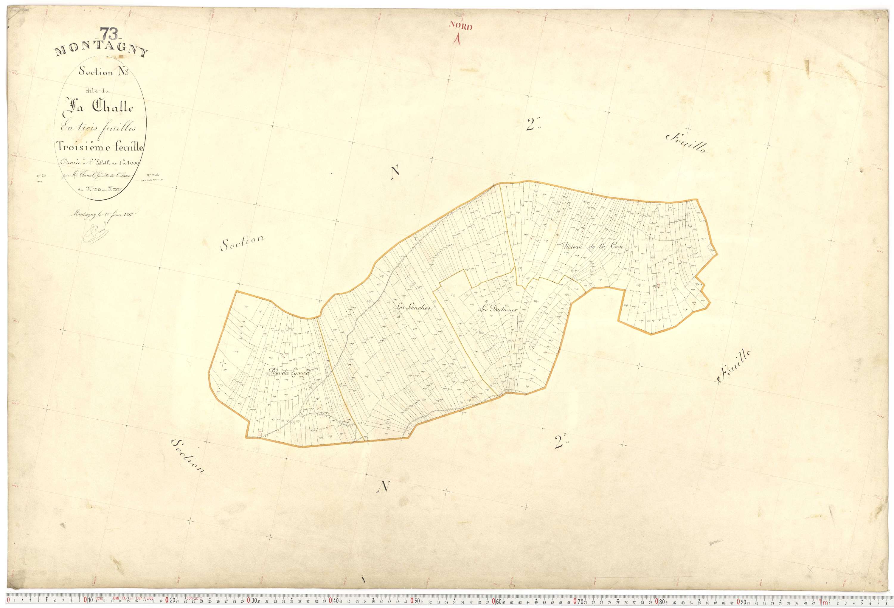 Montagny - Plans cadastraux du premier cadastre français.