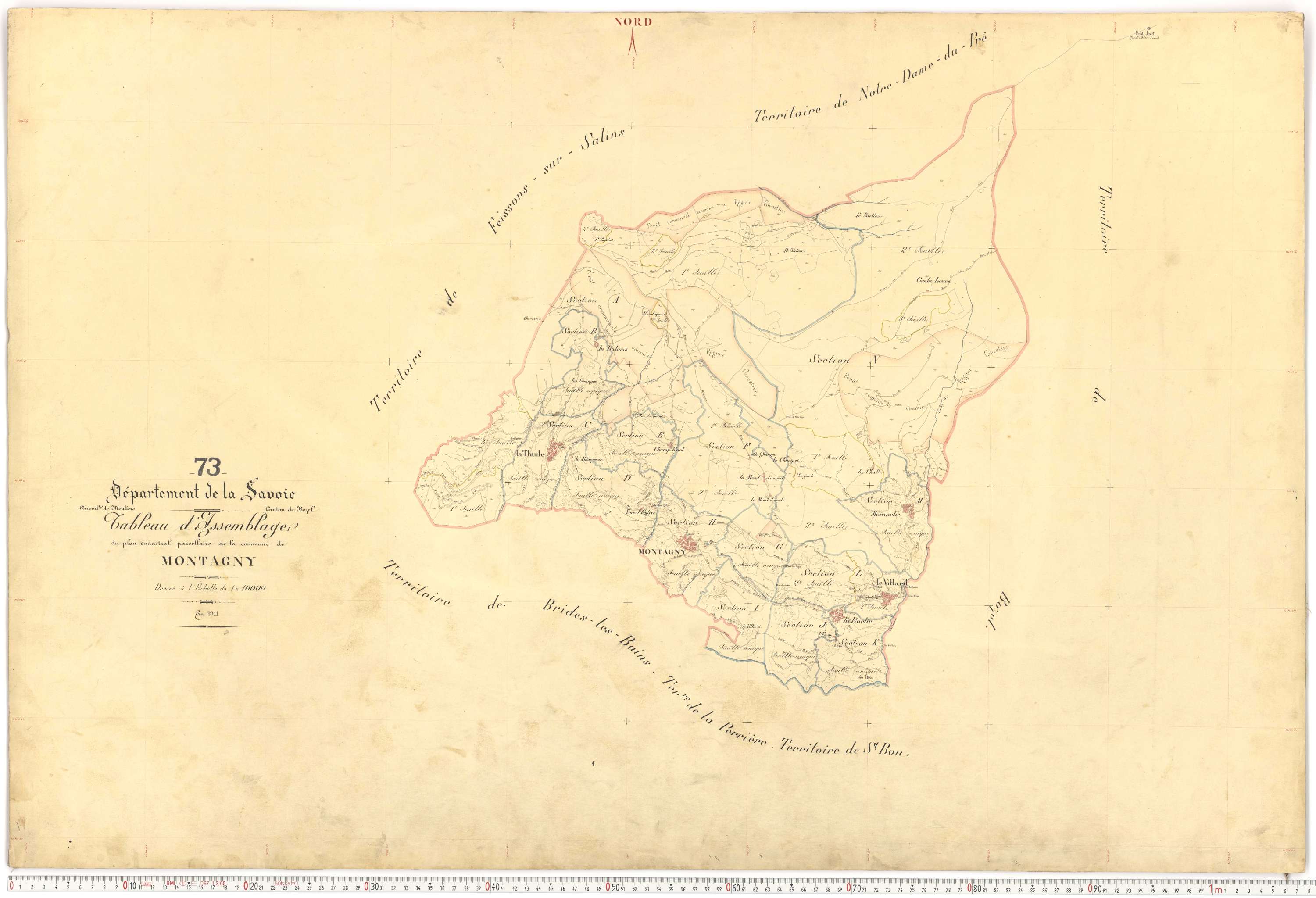 Montagny - Plans cadastraux du premier cadastre français.
