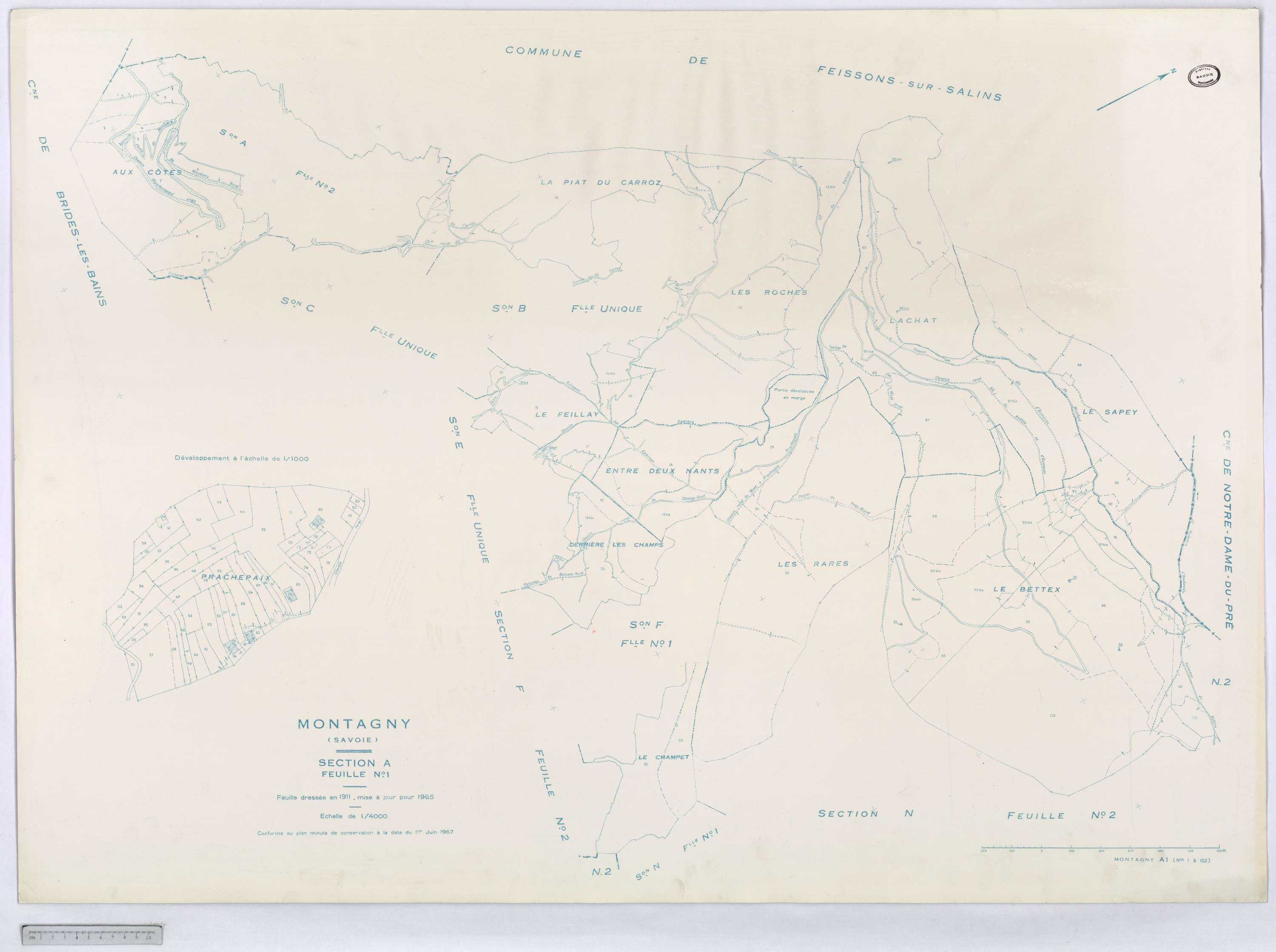 Montagny - Cadastre rénové (1964-1967).