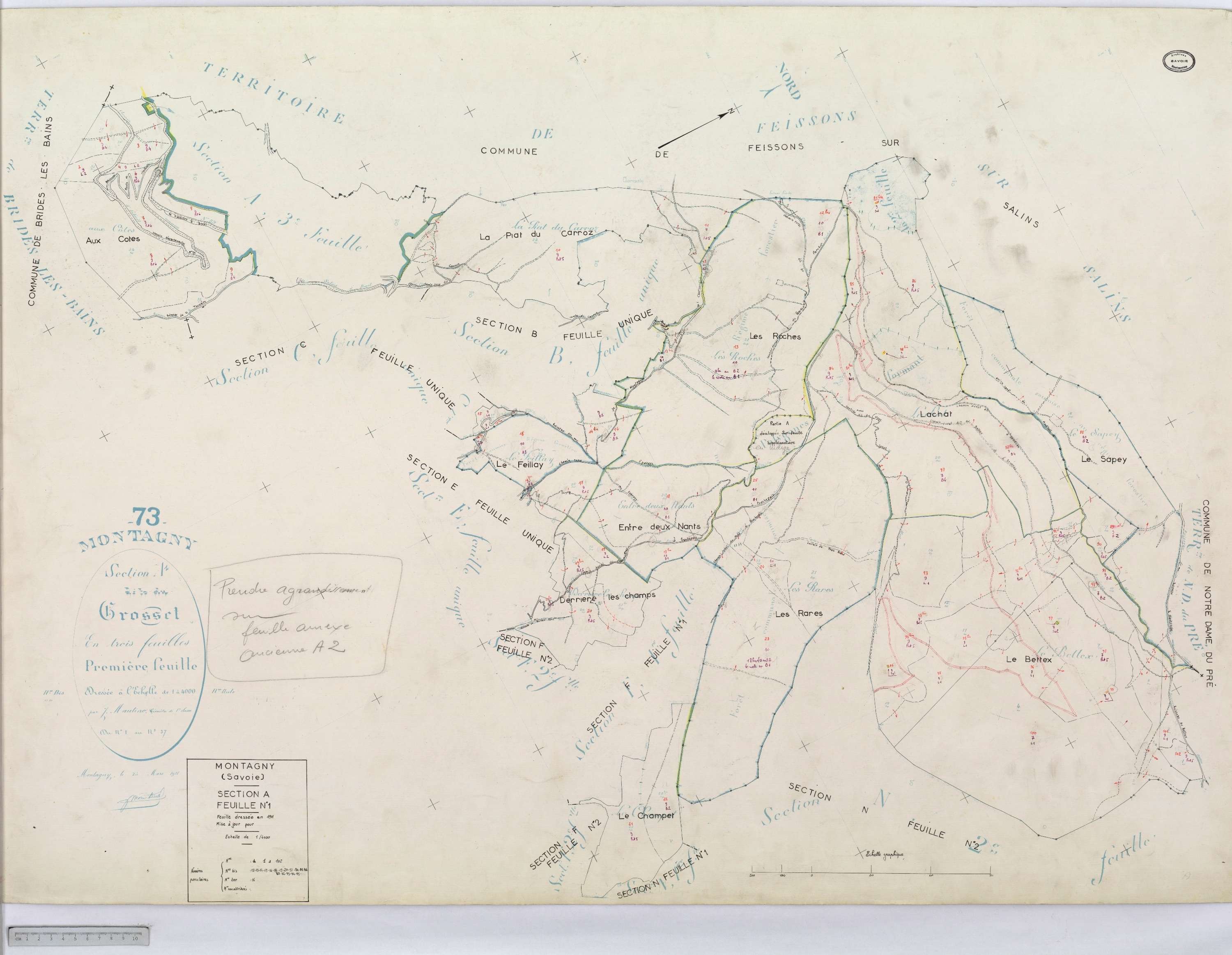 Montagny - Cadastre rénové (1964-1967).