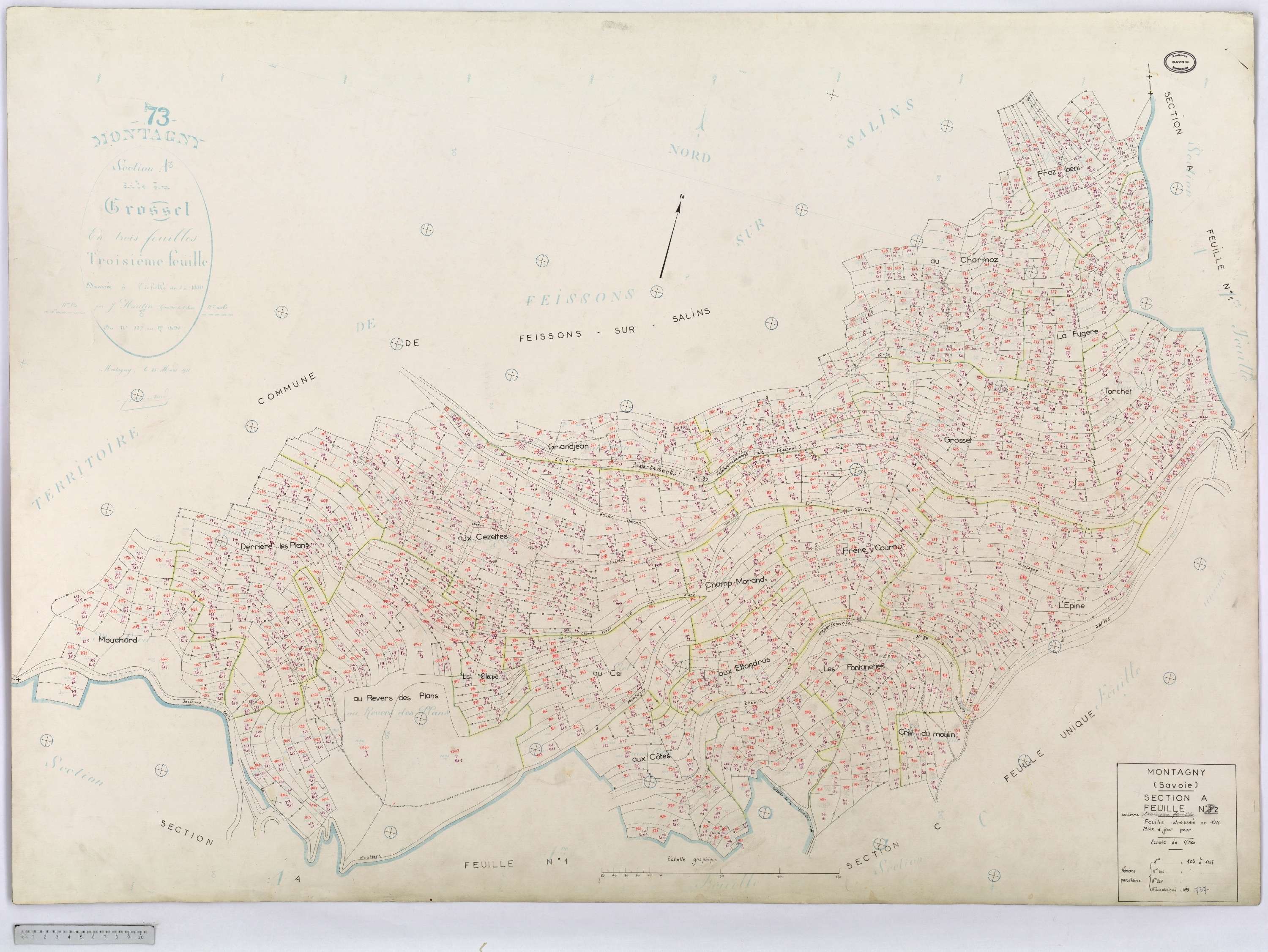 Montagny - Cadastre rénové (1964-1967).