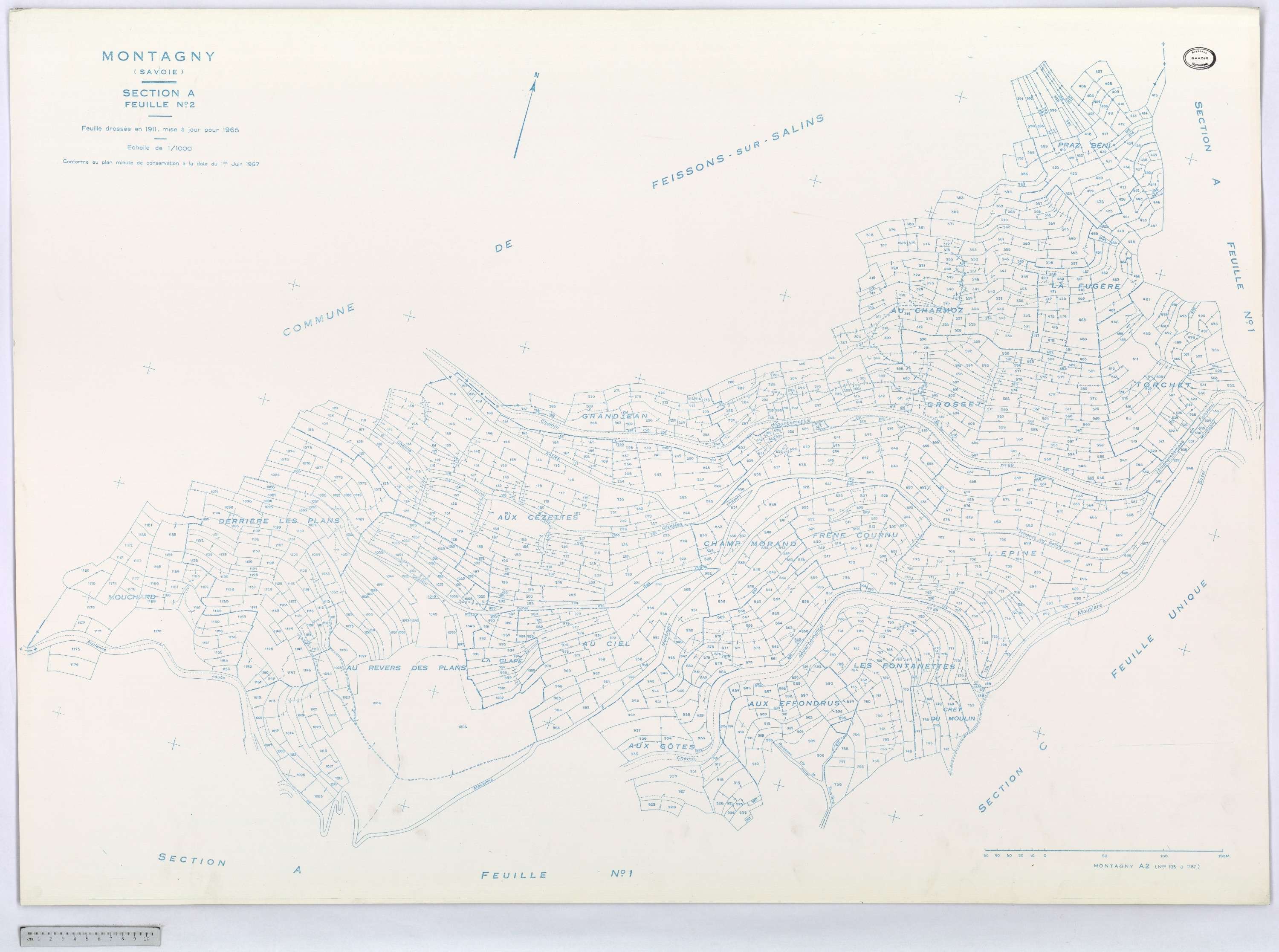 Montagny - Cadastre rénové (1964-1967).