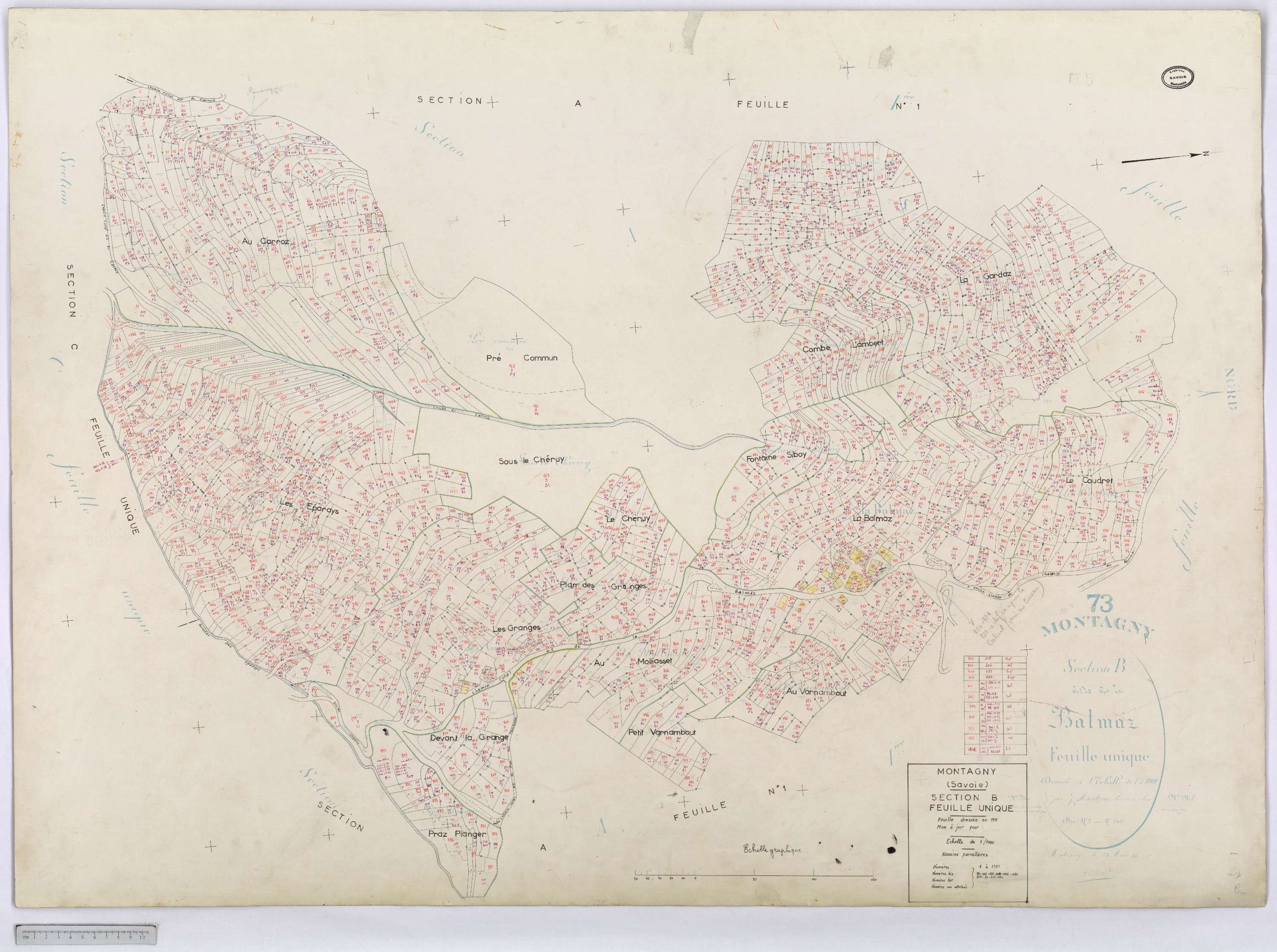 Montagny - Cadastre rénové (1964-1967).