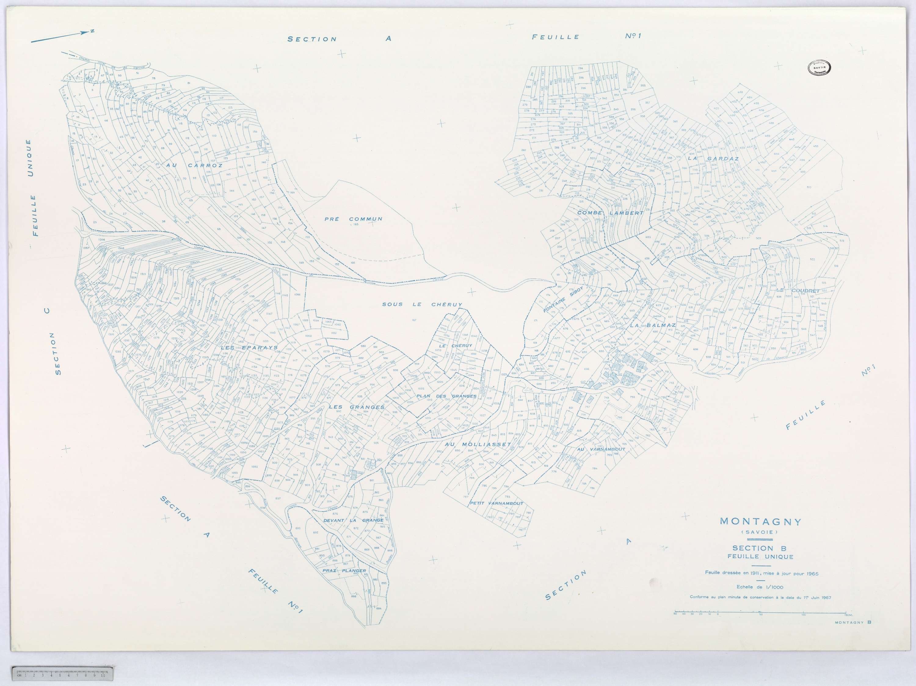 Montagny - Cadastre rénové (1964-1967).