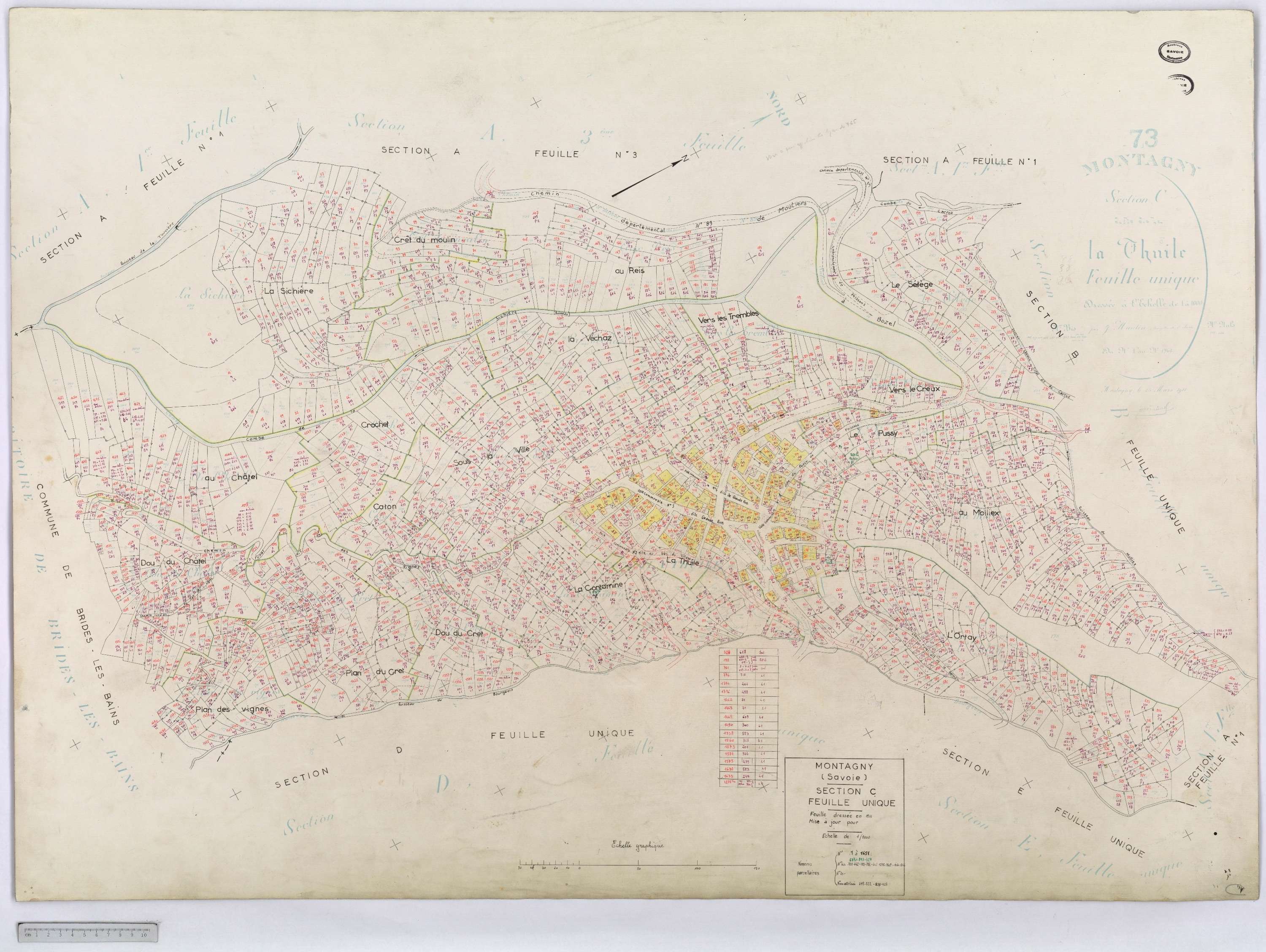 Montagny - Cadastre rénové (1964-1967).
