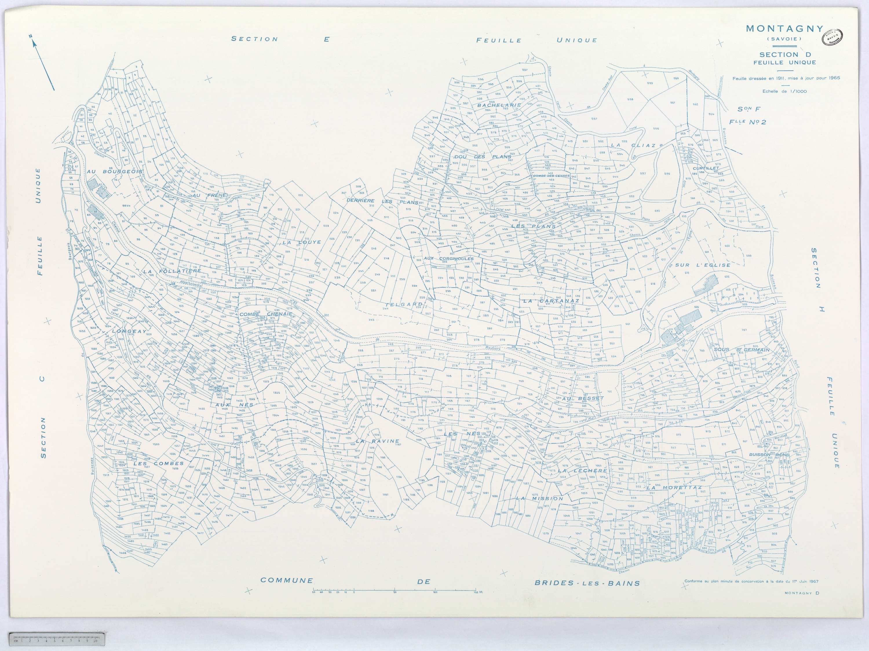 Montagny - Cadastre rénové (1964-1967).