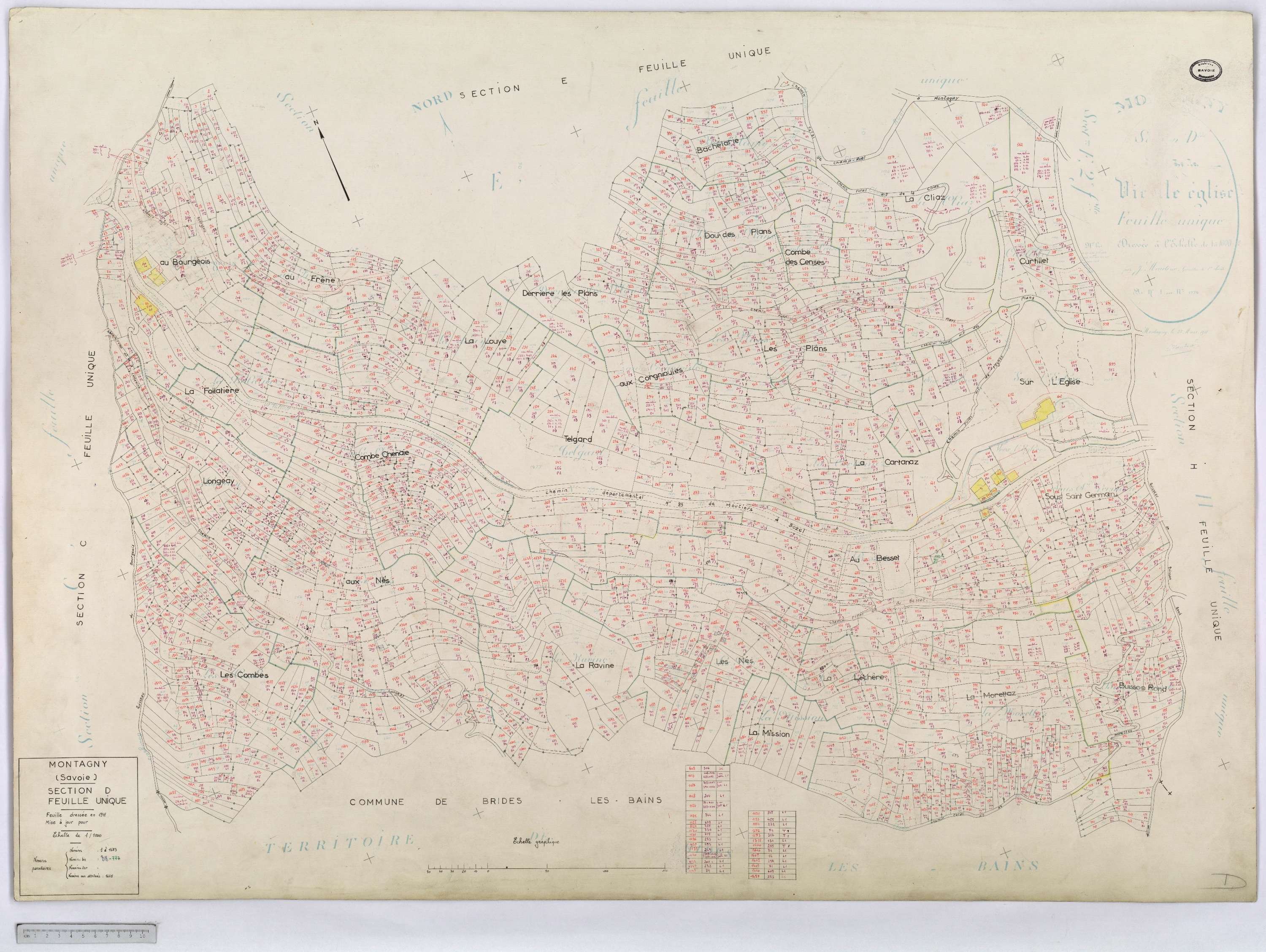 Montagny - Cadastre rénové (1964-1967).