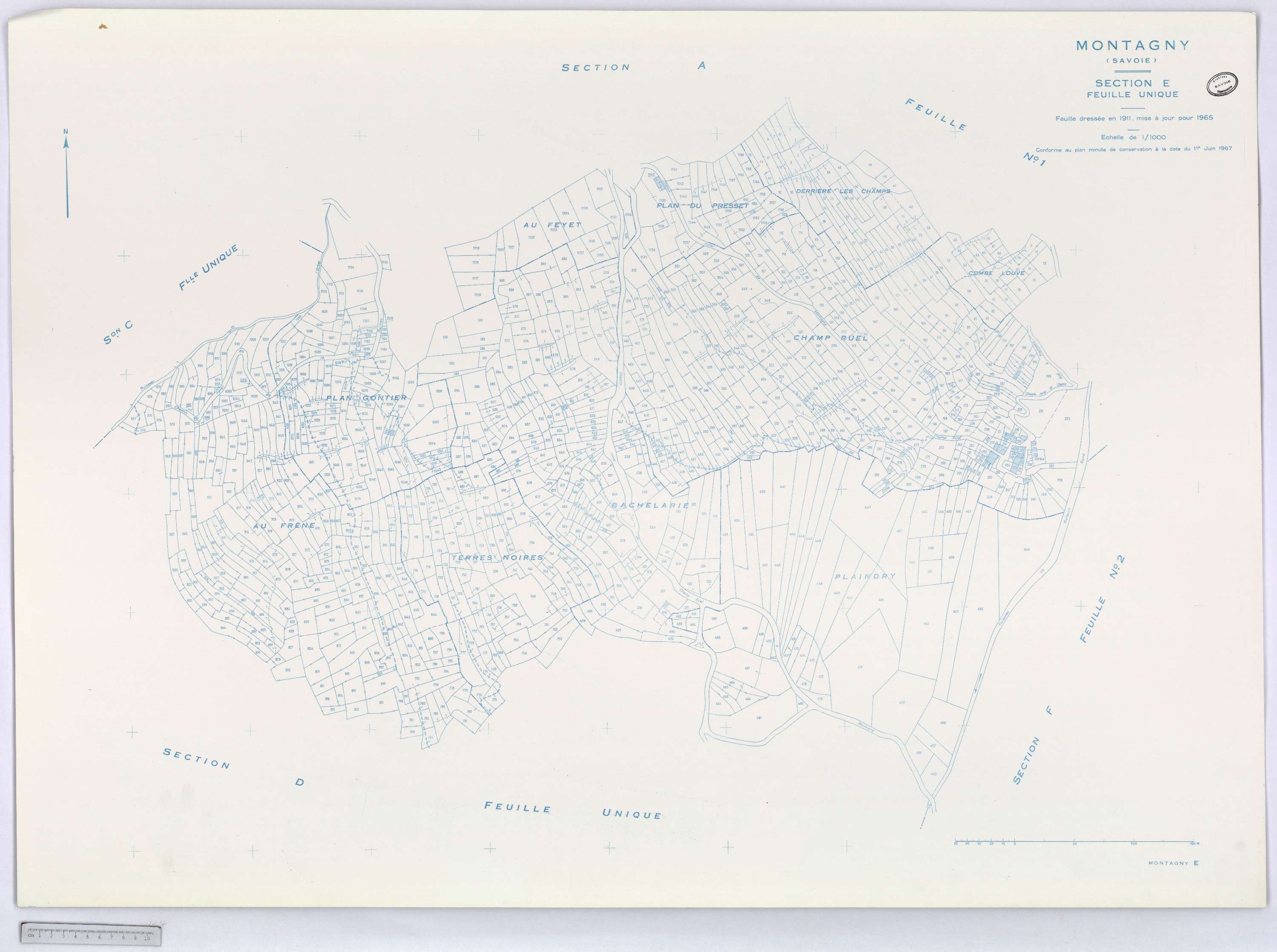 Montagny - Cadastre rénové (1964-1967).