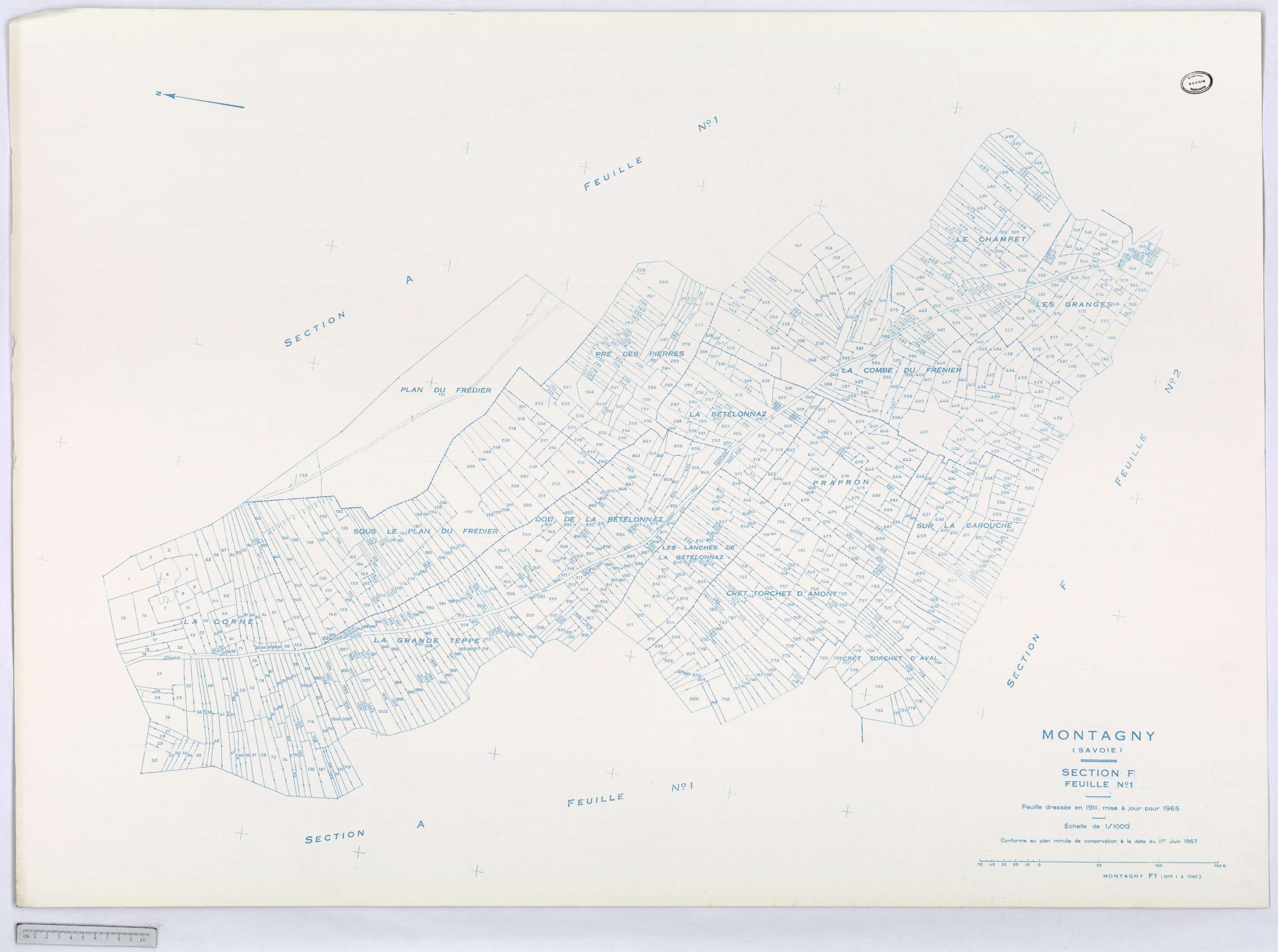Montagny - Cadastre rénové (1964-1967).