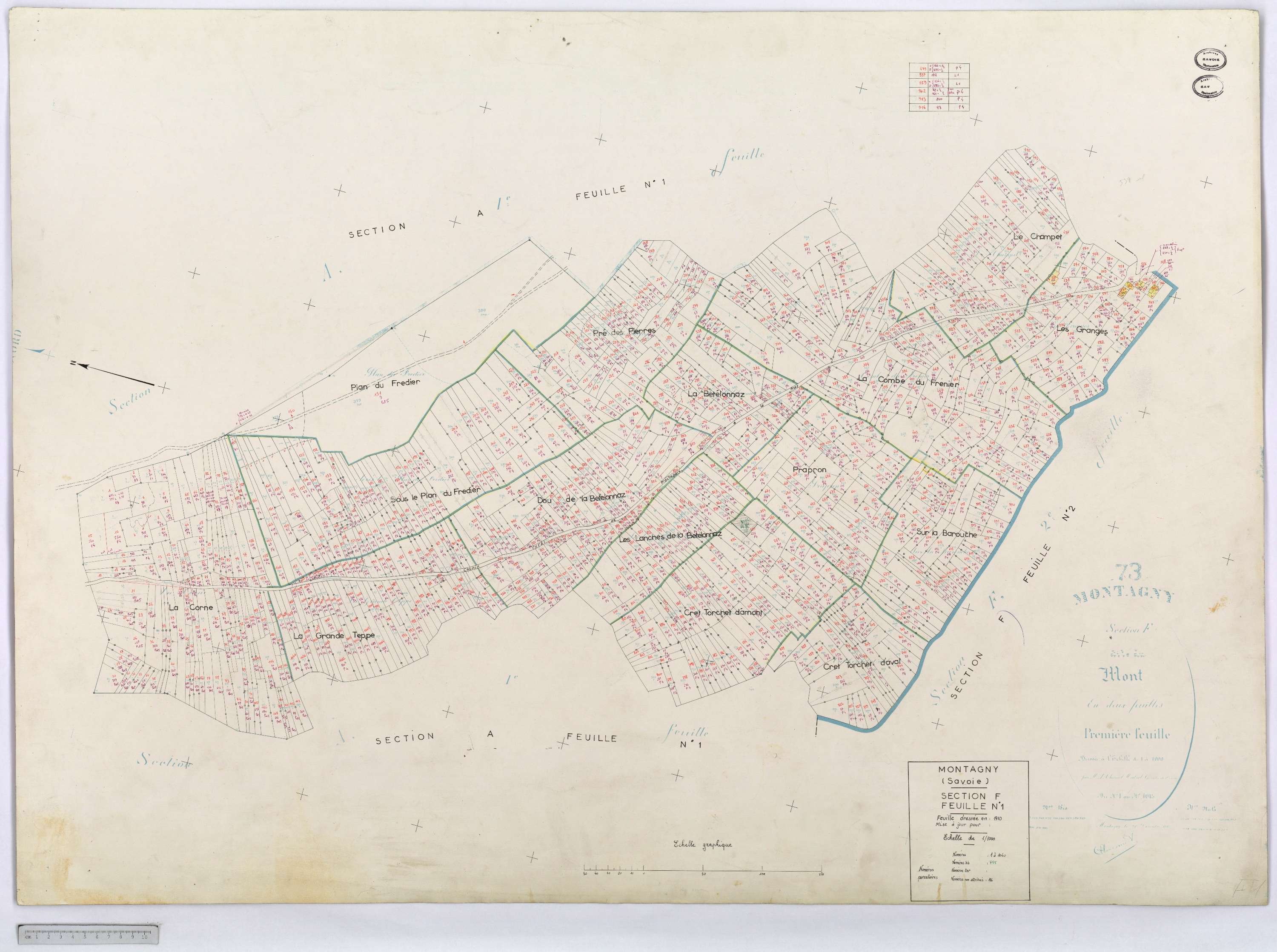 Montagny - Cadastre rénové (1964-1967).